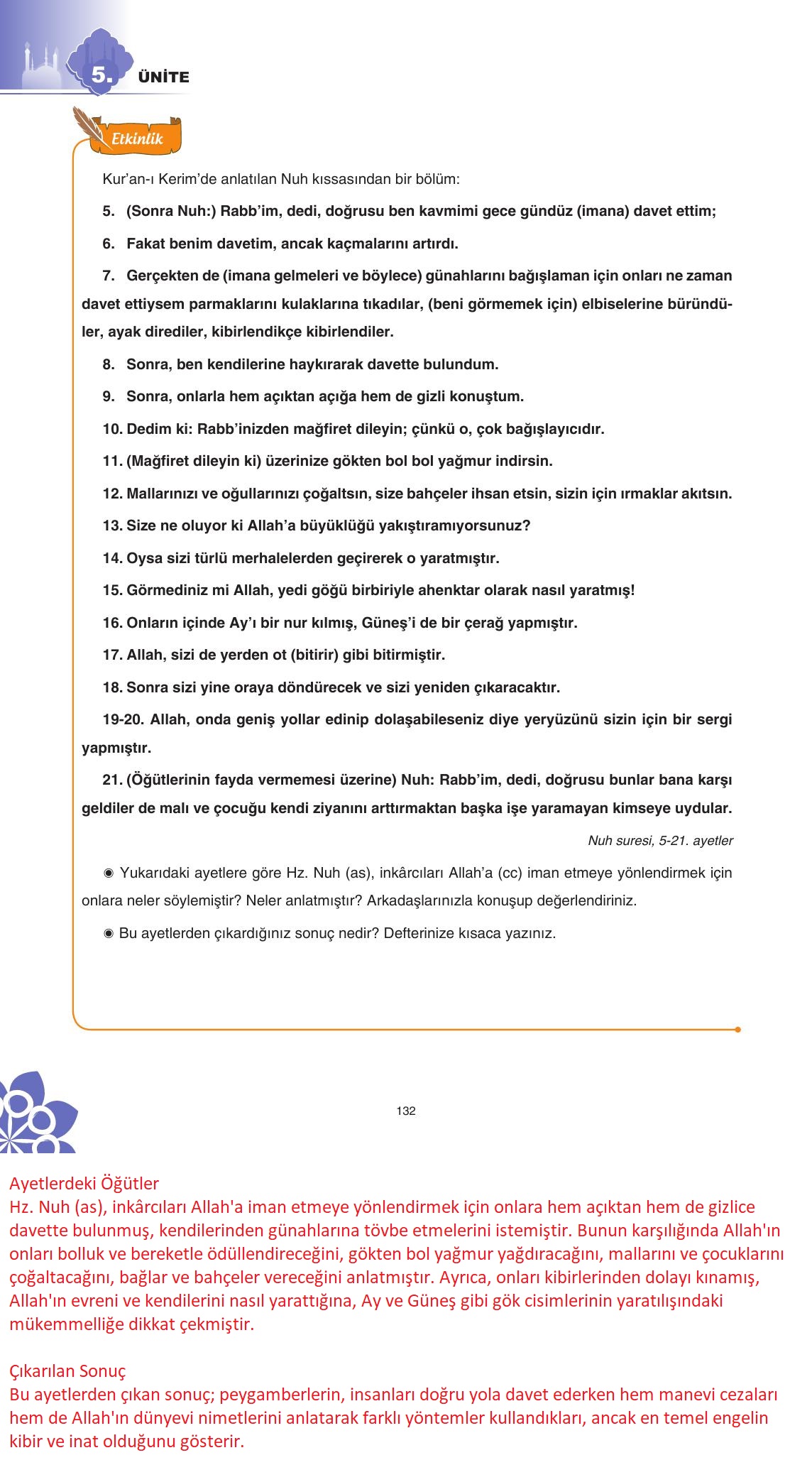 8. Sınıf Sdr İpekyolu Yayıncılık Din Kültürü Ve Ahlak Bilgisi Ders Kitabı Sayfa 133 Cevapları