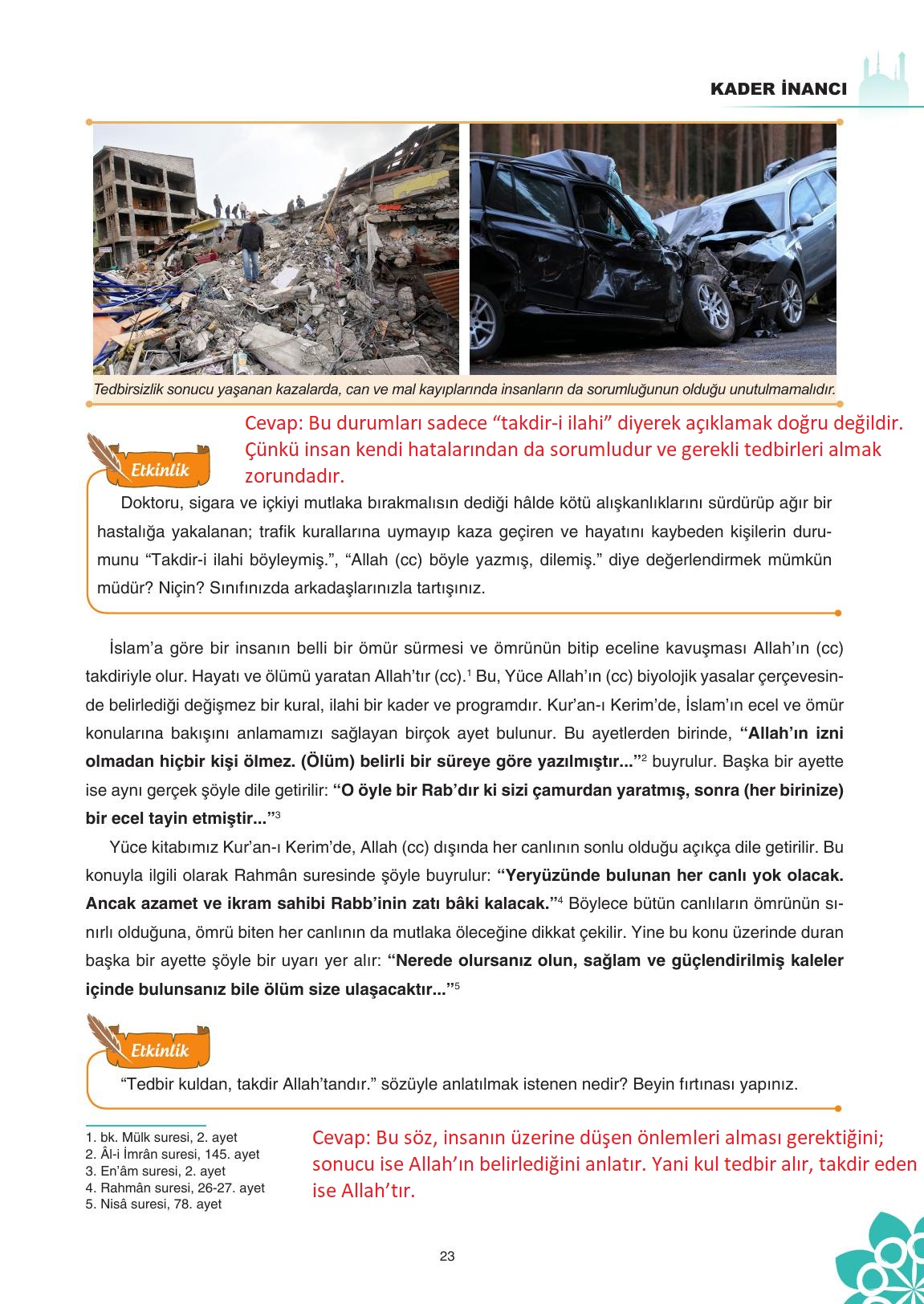 8. Sınıf Sdr İpekyolu Yayıncılık Din Kültürü Ve Ahlak Bilgisi Ders Kitabı Sayfa 24 Cevapları