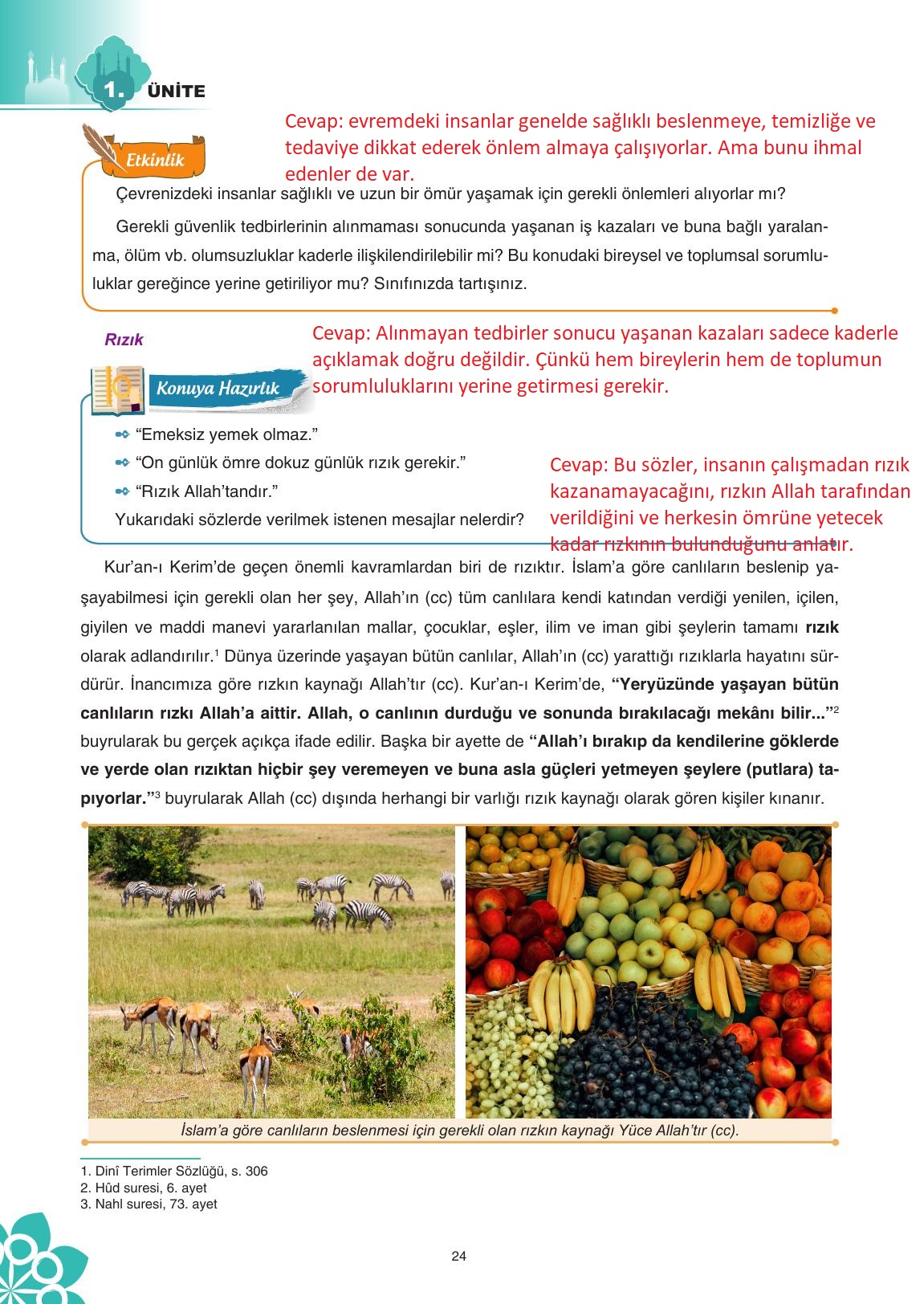 8. Sınıf Sdr İpekyolu Yayıncılık Din Kültürü Ve Ahlak Bilgisi Ders Kitabı Sayfa 25 Cevapları