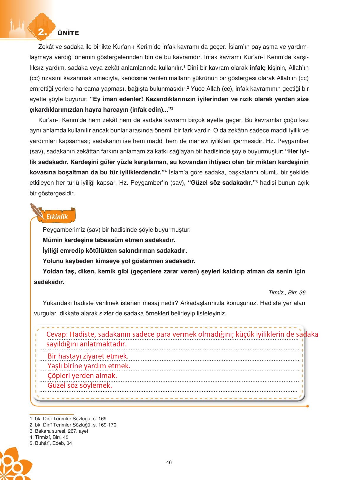 8. Sınıf Sdr İpekyolu Yayıncılık Din Kültürü Ve Ahlak Bilgisi Ders Kitabı Sayfa 47 Cevapları