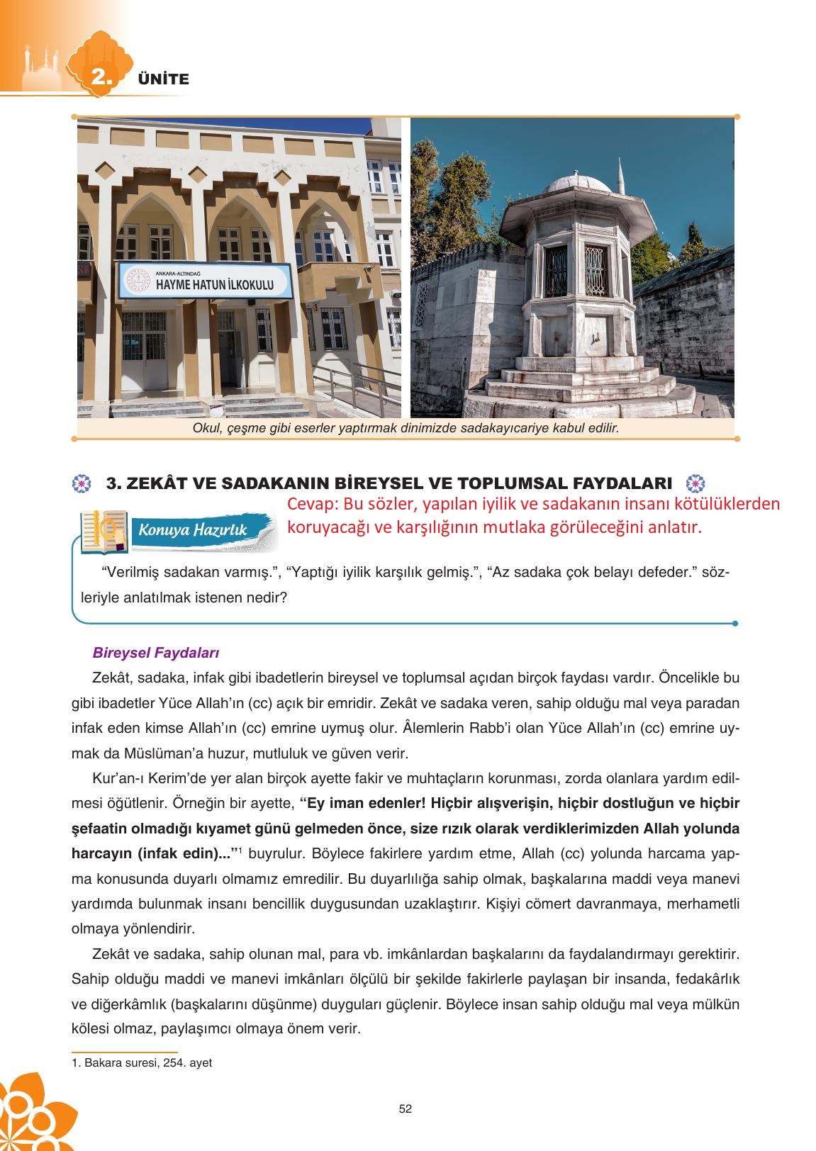 8. Sınıf Sdr İpekyolu Yayıncılık Din Kültürü Ve Ahlak Bilgisi Ders Kitabı Sayfa 53 Cevapları