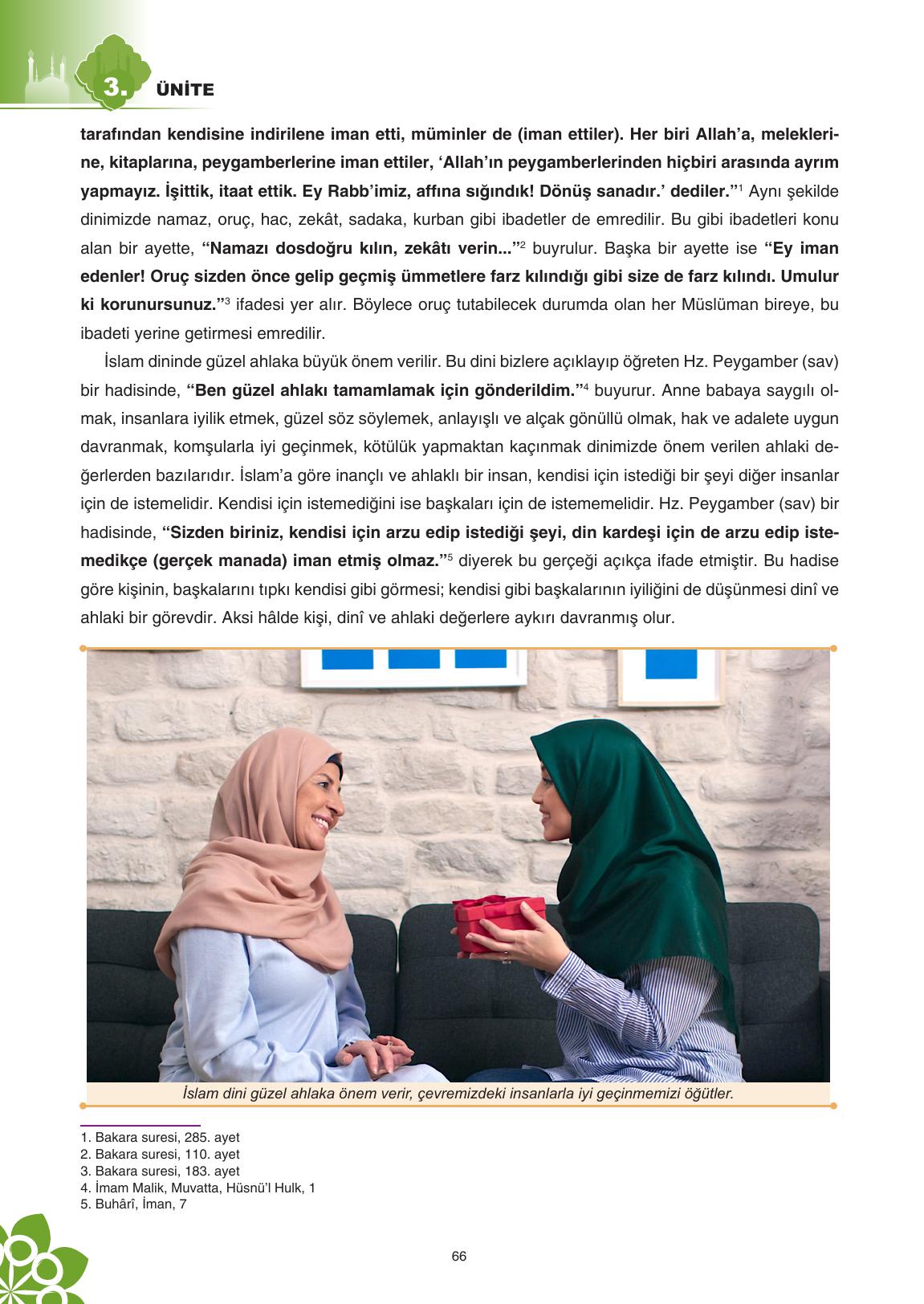 8. Sınıf Sdr İpekyolu Yayıncılık Din Kültürü Ve Ahlak Bilgisi Ders Kitabı Sayfa 67 Cevapları