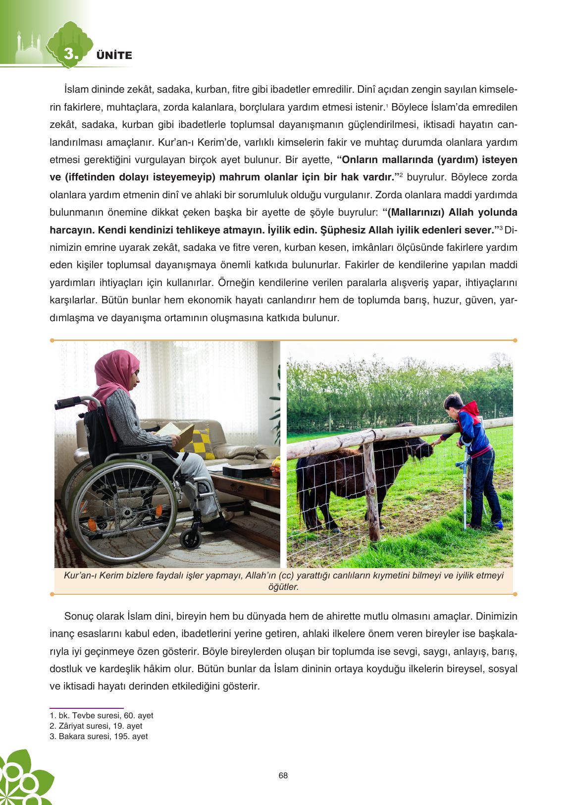 8. Sınıf Sdr İpekyolu Yayıncılık Din Kültürü Ve Ahlak Bilgisi Ders Kitabı Sayfa 69 Cevapları