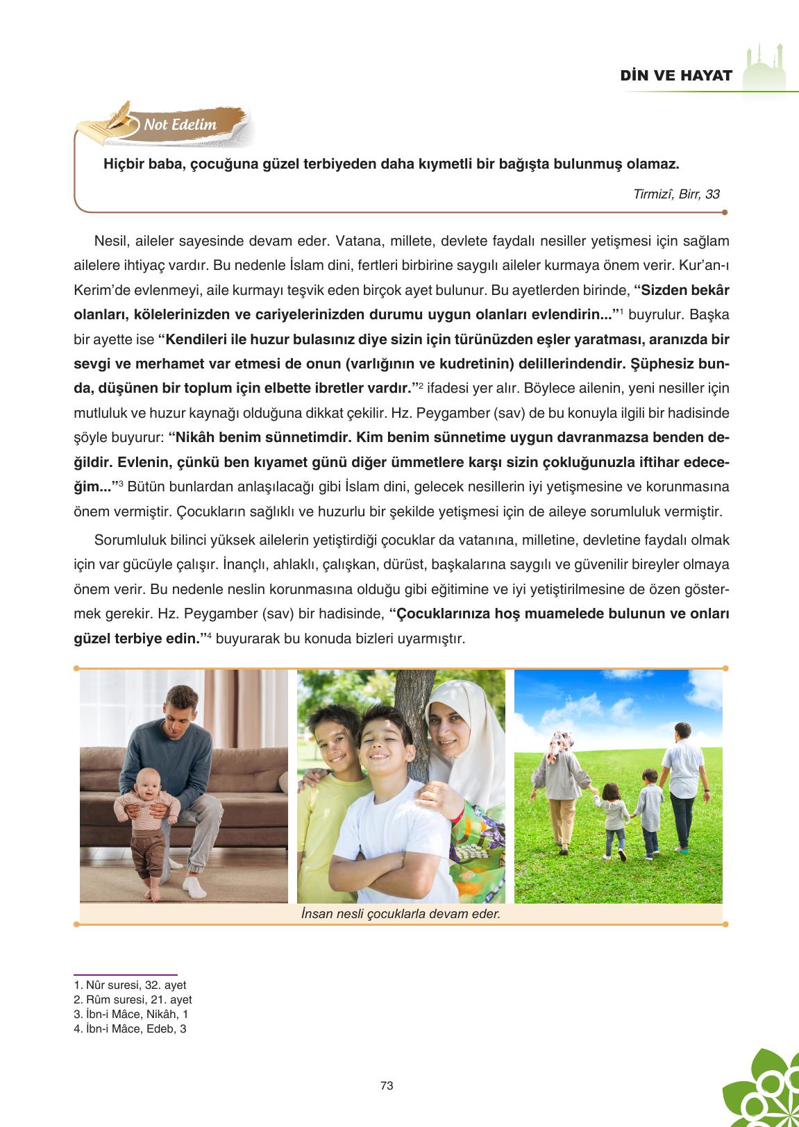 8. Sınıf Sdr İpekyolu Yayıncılık Din Kültürü Ve Ahlak Bilgisi Ders Kitabı Sayfa 74 Cevapları