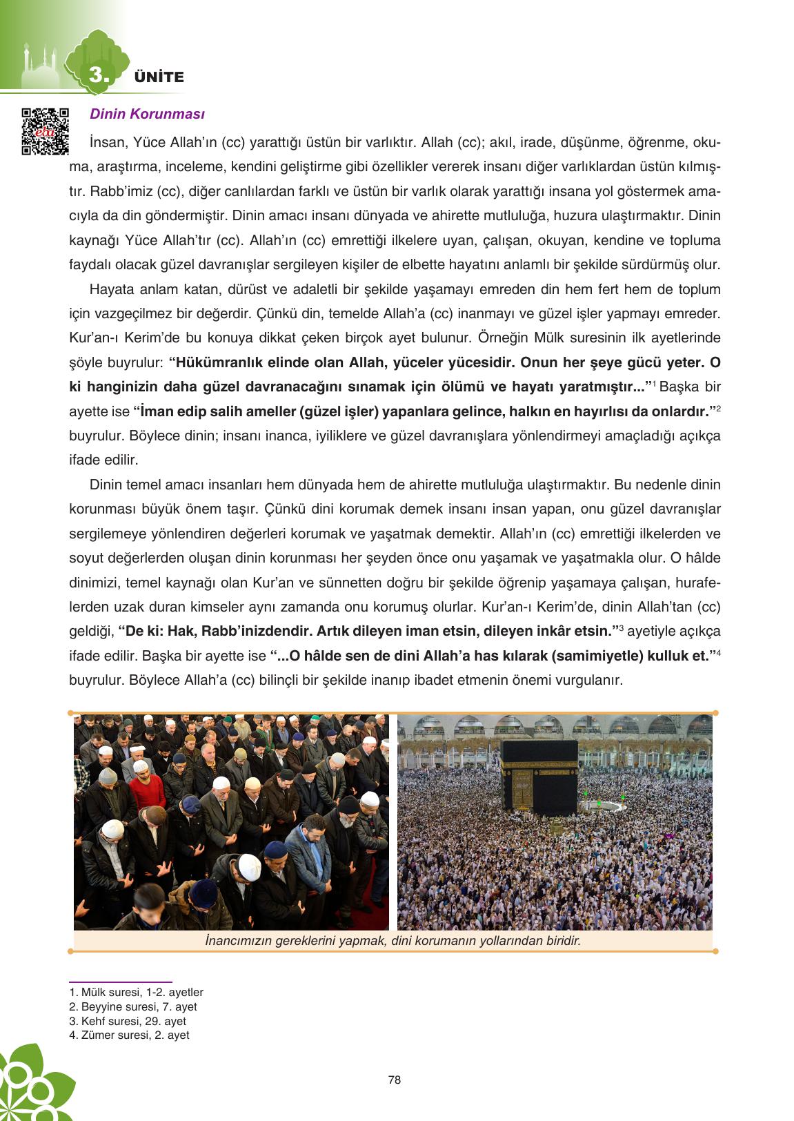 8. Sınıf Sdr İpekyolu Yayıncılık Din Kültürü Ve Ahlak Bilgisi Ders Kitabı Sayfa 79 Cevapları