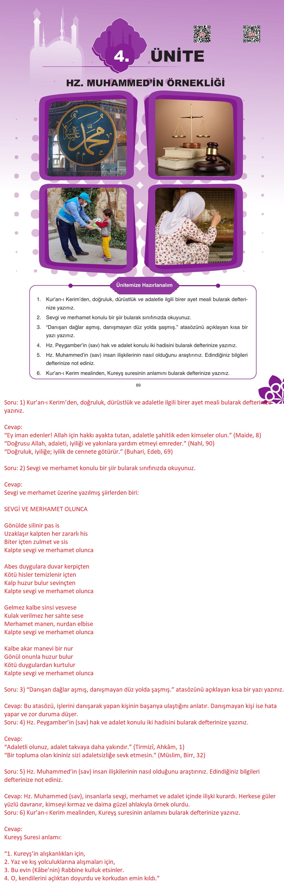 8. Sınıf Sdr İpekyolu Yayıncılık Din Kültürü Ve Ahlak Bilgisi Ders Kitabı Sayfa 90 Cevapları