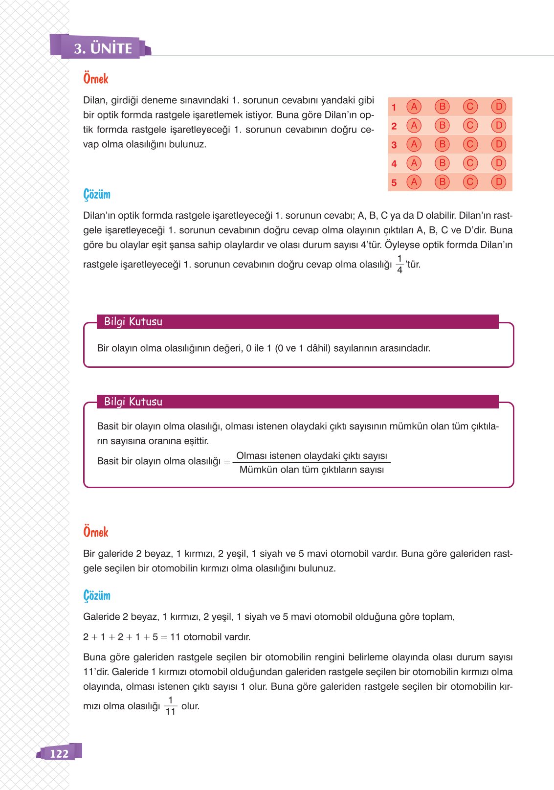 8. Sınıf Sonuç Yayınları Matematik Ders Kitabı Sayfa 122 Cevapları