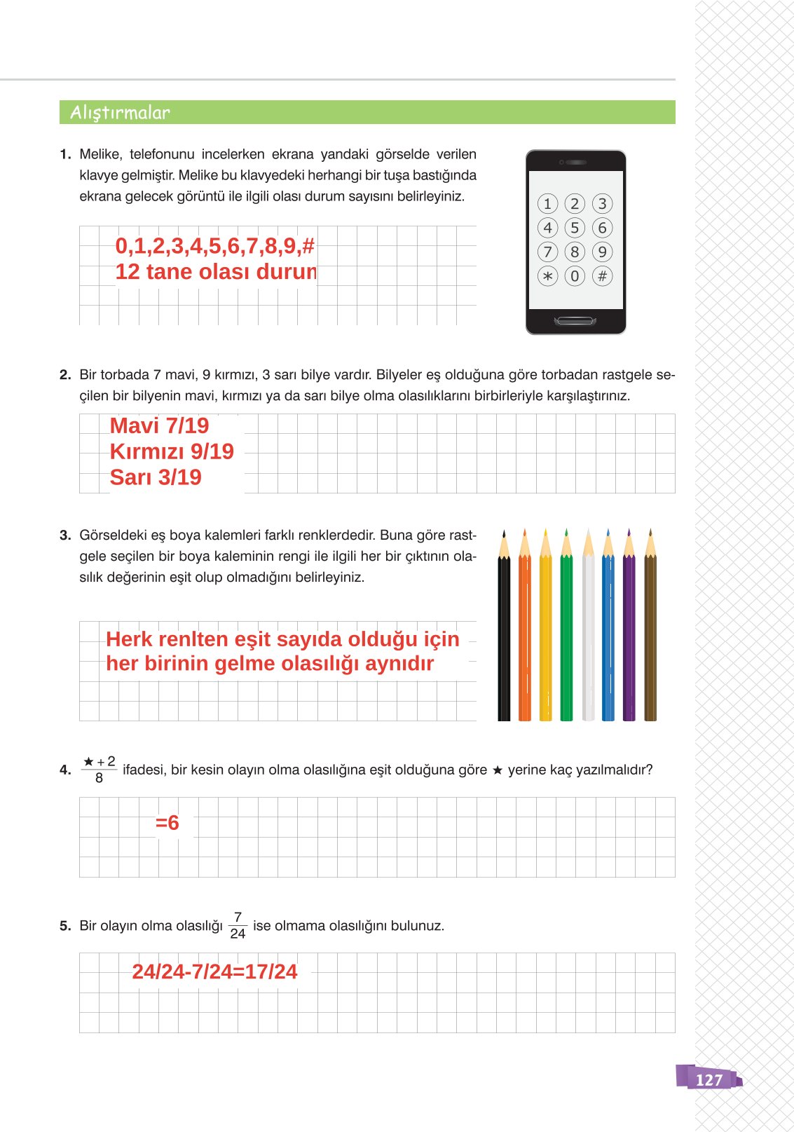 8. Sınıf Sonuç Yayınları Matematik Ders Kitabı Sayfa 127 Cevapları