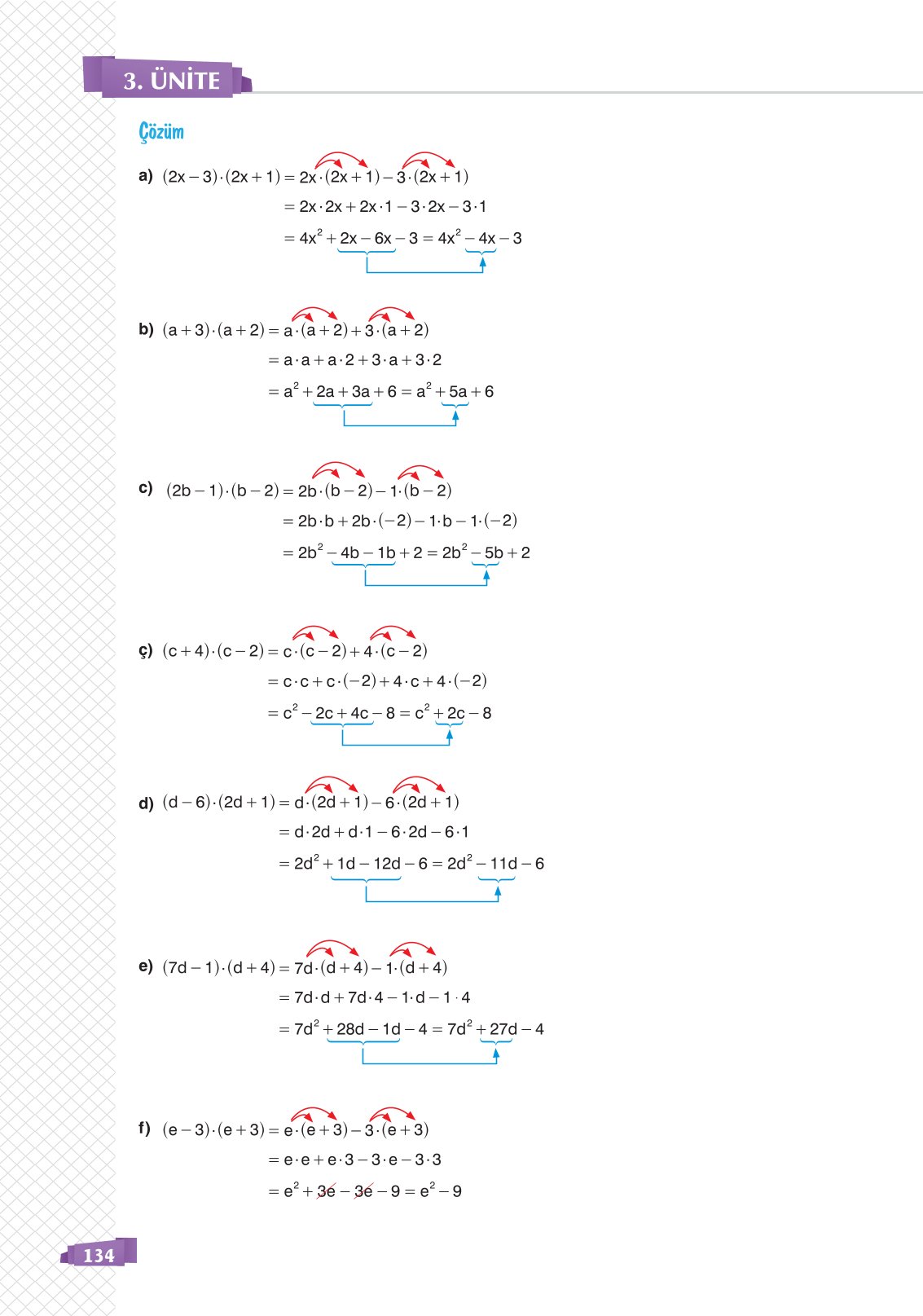 8. Sınıf Sonuç Yayınları Matematik Ders Kitabı Sayfa 134 Cevapları