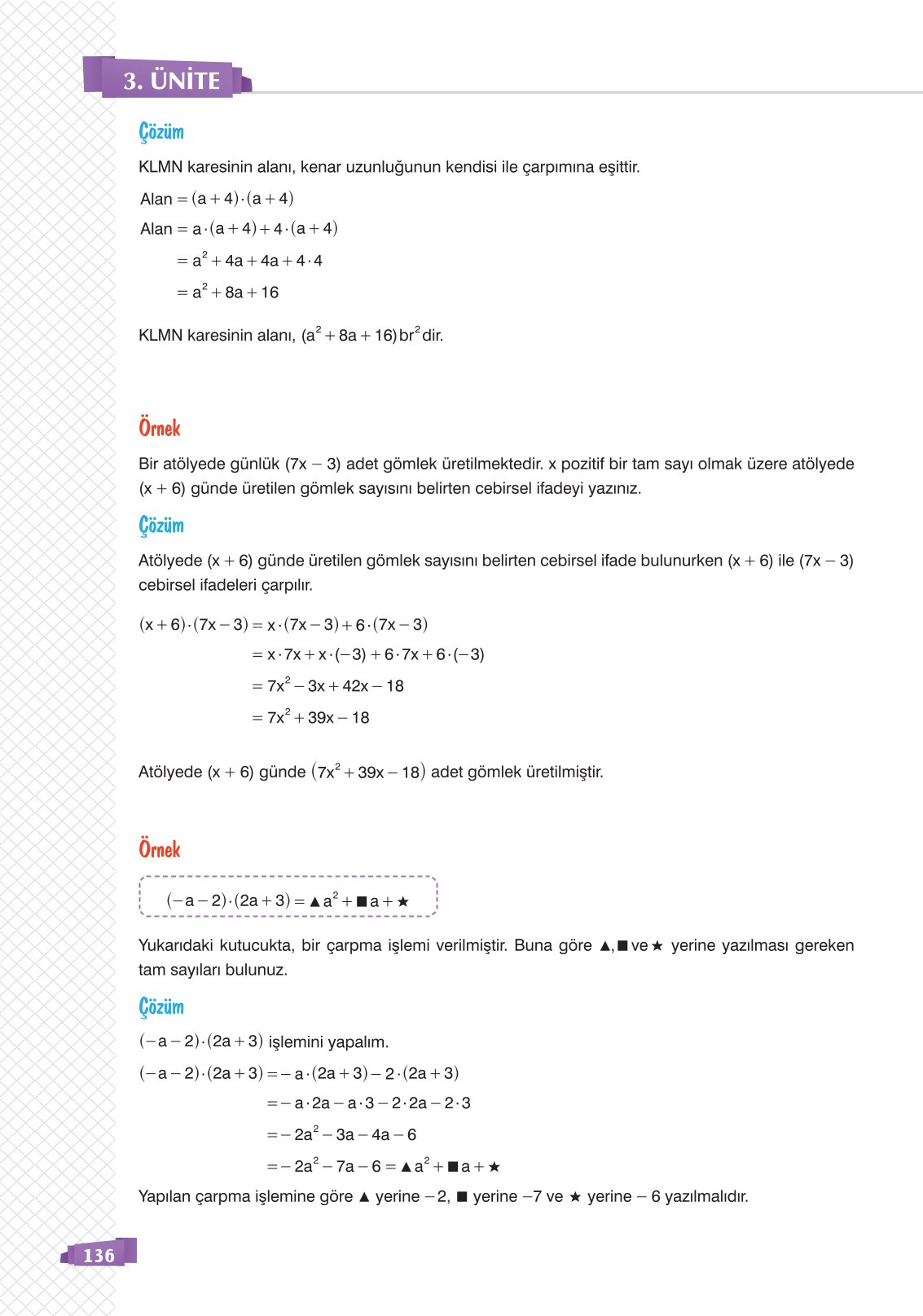 8. Sınıf Sonuç Yayınları Matematik Ders Kitabı Sayfa 136 Cevapları