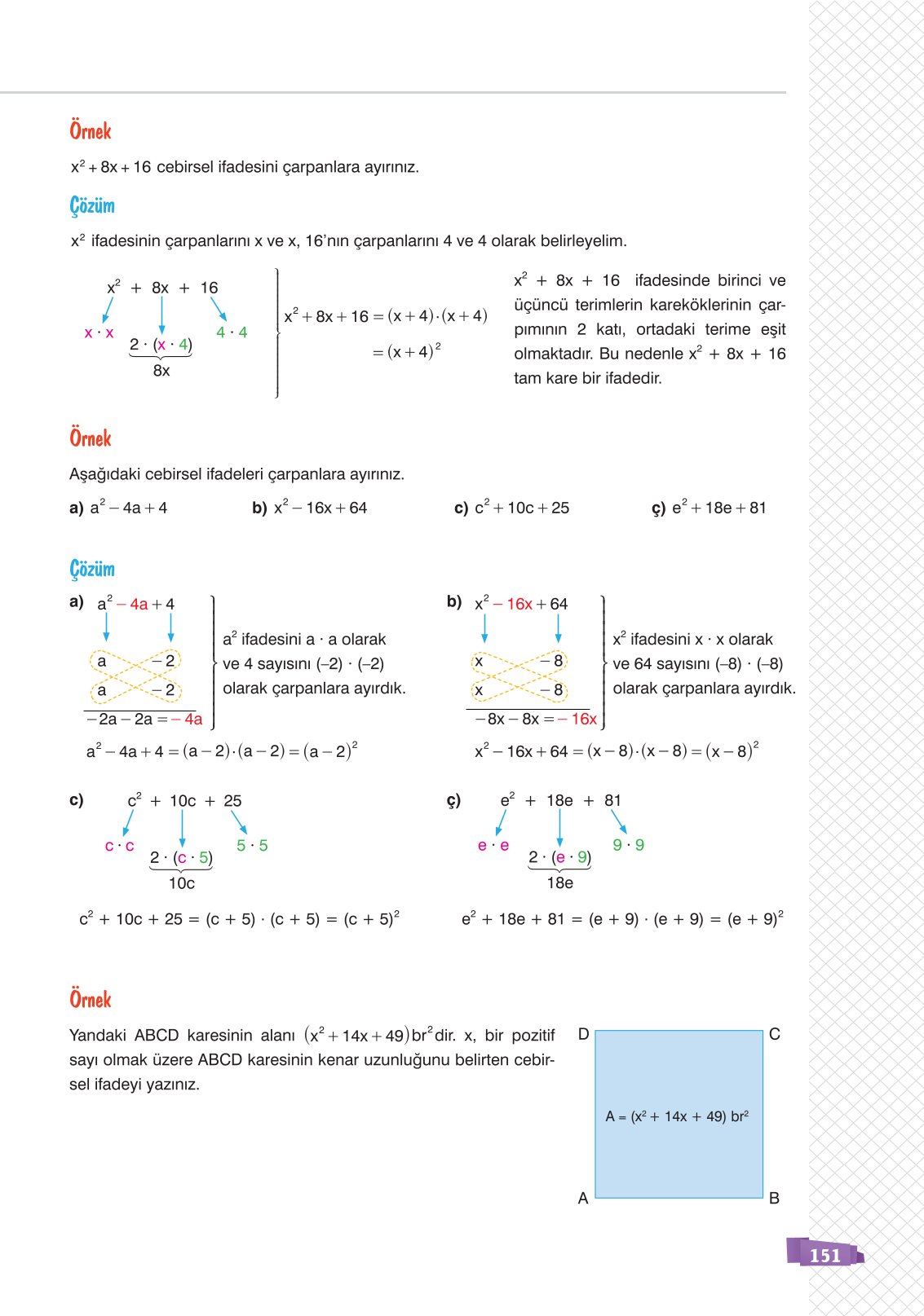 8. Sınıf Sonuç Yayınları Matematik Ders Kitabı Sayfa 151 Cevapları