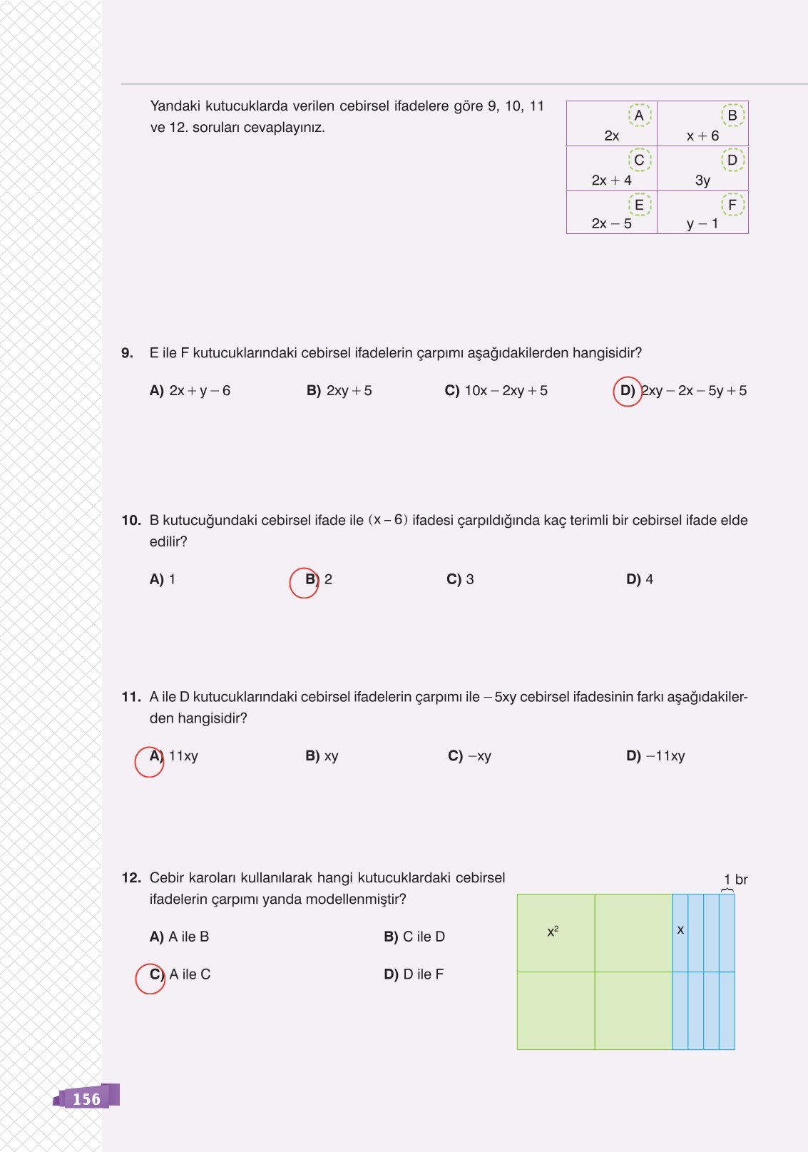 8. Sınıf Sonuç Yayınları Matematik Ders Kitabı Sayfa 156 Cevapları