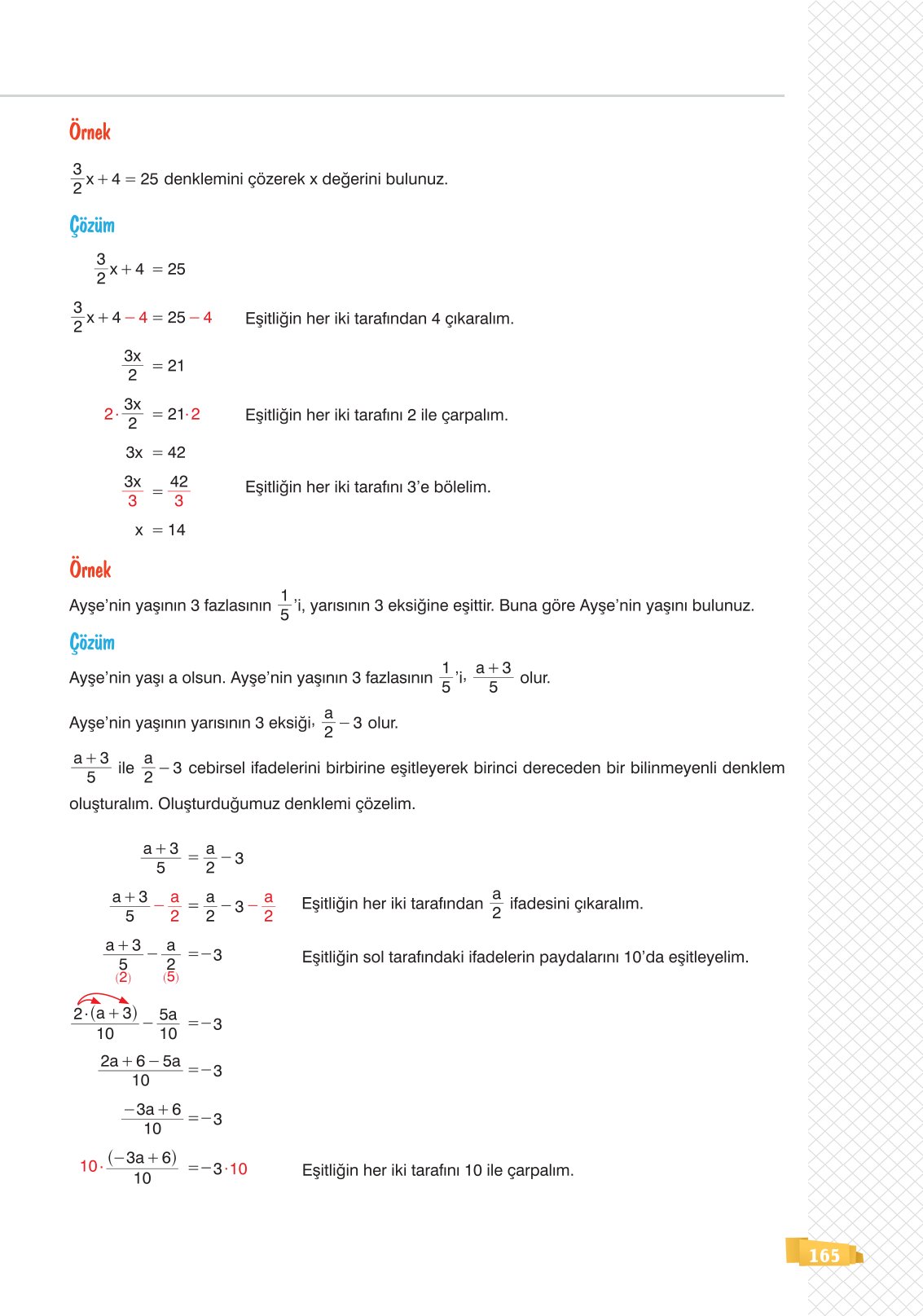 8. Sınıf Sonuç Yayınları Matematik Ders Kitabı Sayfa 165 Cevapları