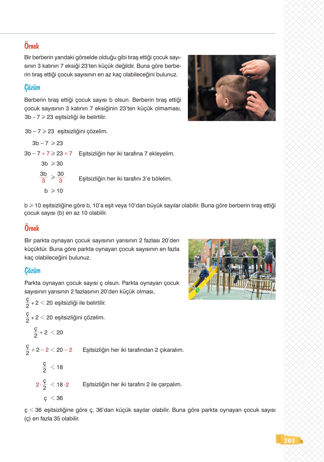 8. Sınıf Sonuç Yayınları Matematik Ders Kitabı Sayfa 203 Cevapları