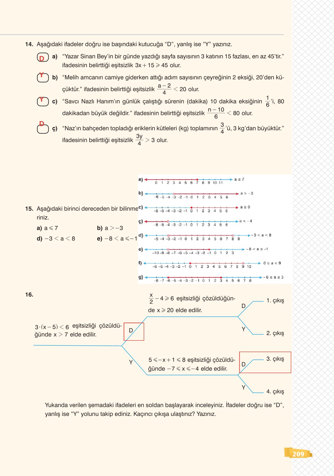 8. Sınıf Sonuç Yayınları Matematik Ders Kitabı Sayfa 209 Cevapları 8. Sınıf Sonuç Yayınları Matematik Ders Kitabı Sayfa 209 Cevapları