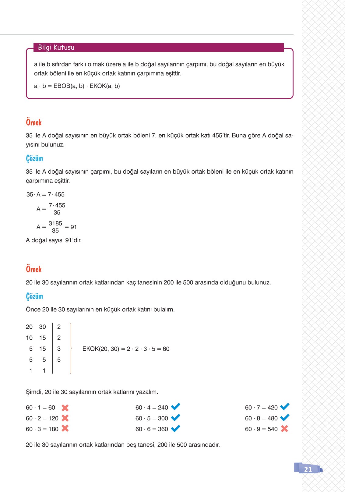 8. Sınıf Sonuç Yayınları Matematik Ders Kitabı Sayfa 21 Cevapları