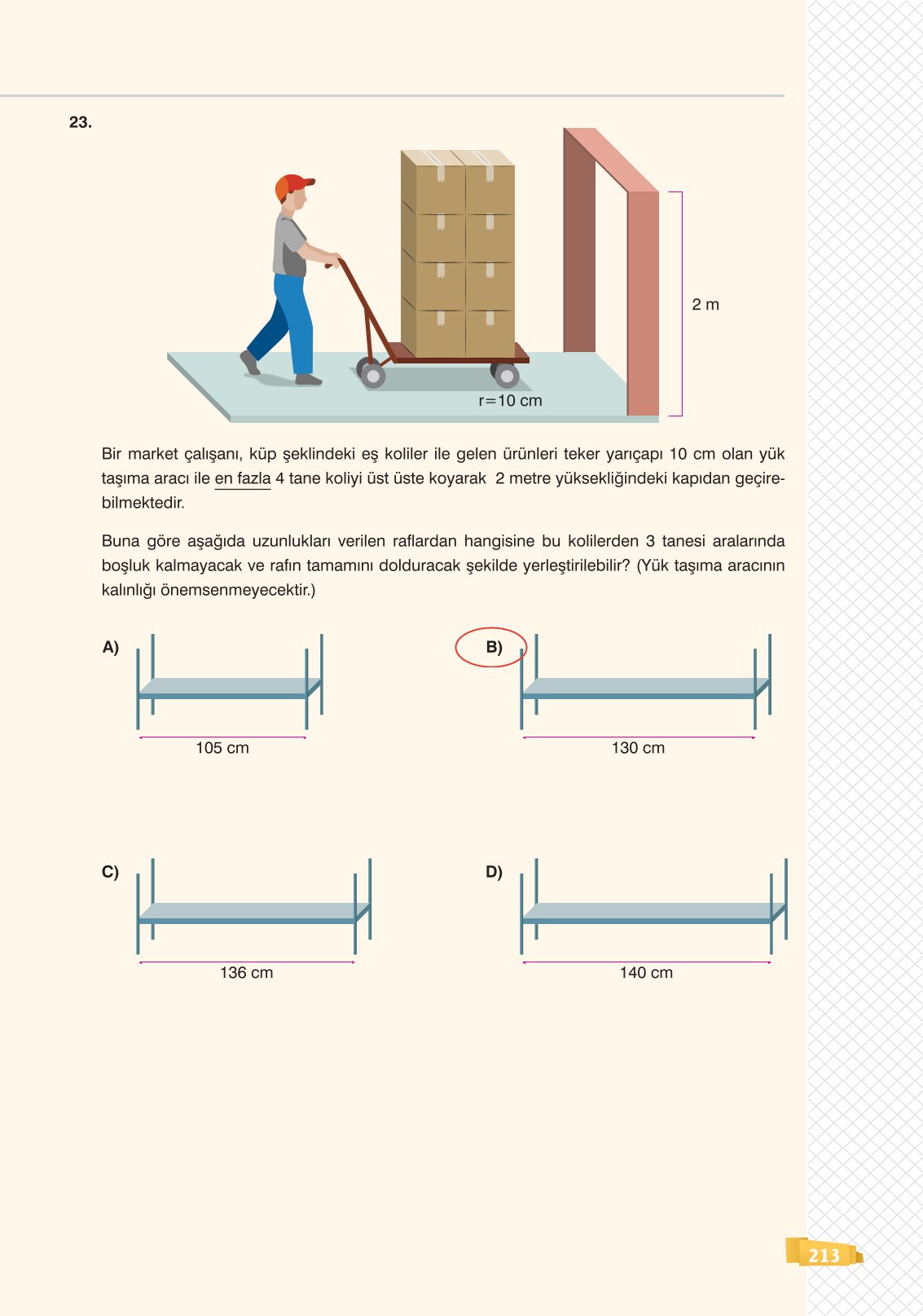8. Sınıf Sonuç Yayınları Matematik Ders Kitabı Sayfa 213 Cevapları