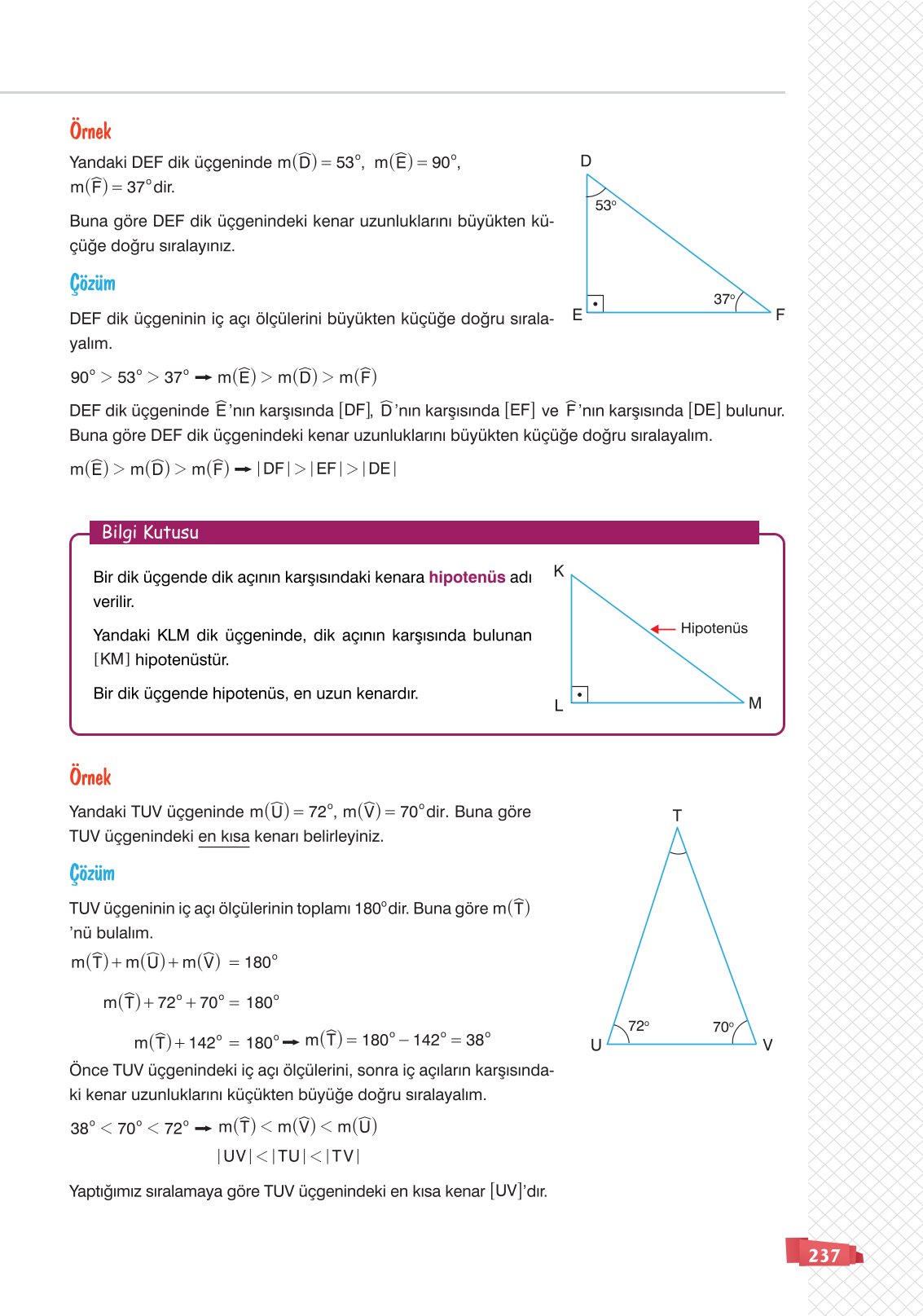 8. Sınıf Sonuç Yayınları Matematik Ders Kitabı Sayfa 237 Cevapları
