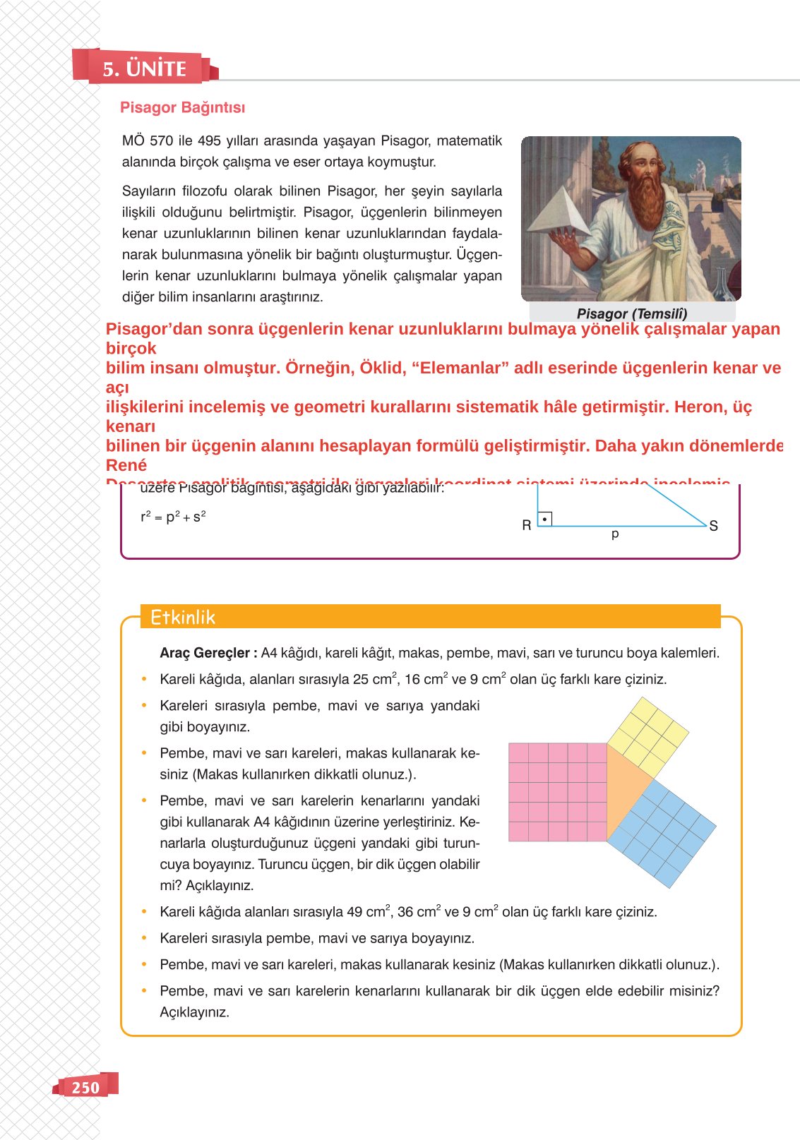 8. Sınıf Sonuç Yayınları Matematik Ders Kitabı Sayfa 250 Cevapları