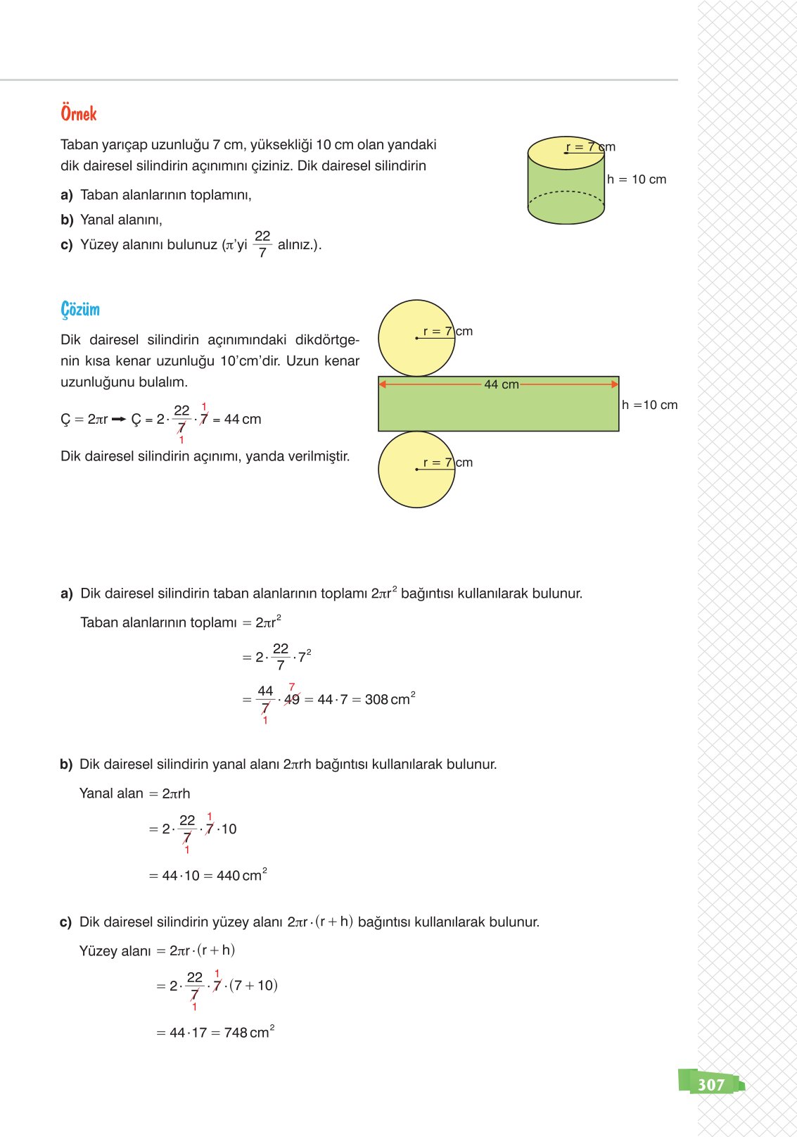 8. Sınıf Sonuç Yayınları Matematik Ders Kitabı Sayfa 307 Cevapları