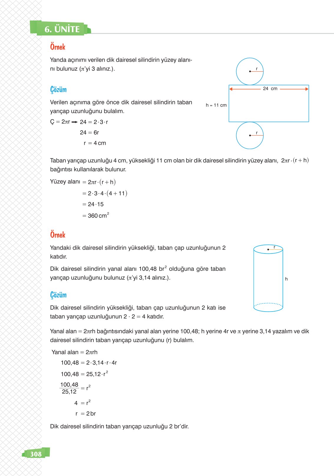 8. Sınıf Sonuç Yayınları Matematik Ders Kitabı Sayfa 308 Cevapları