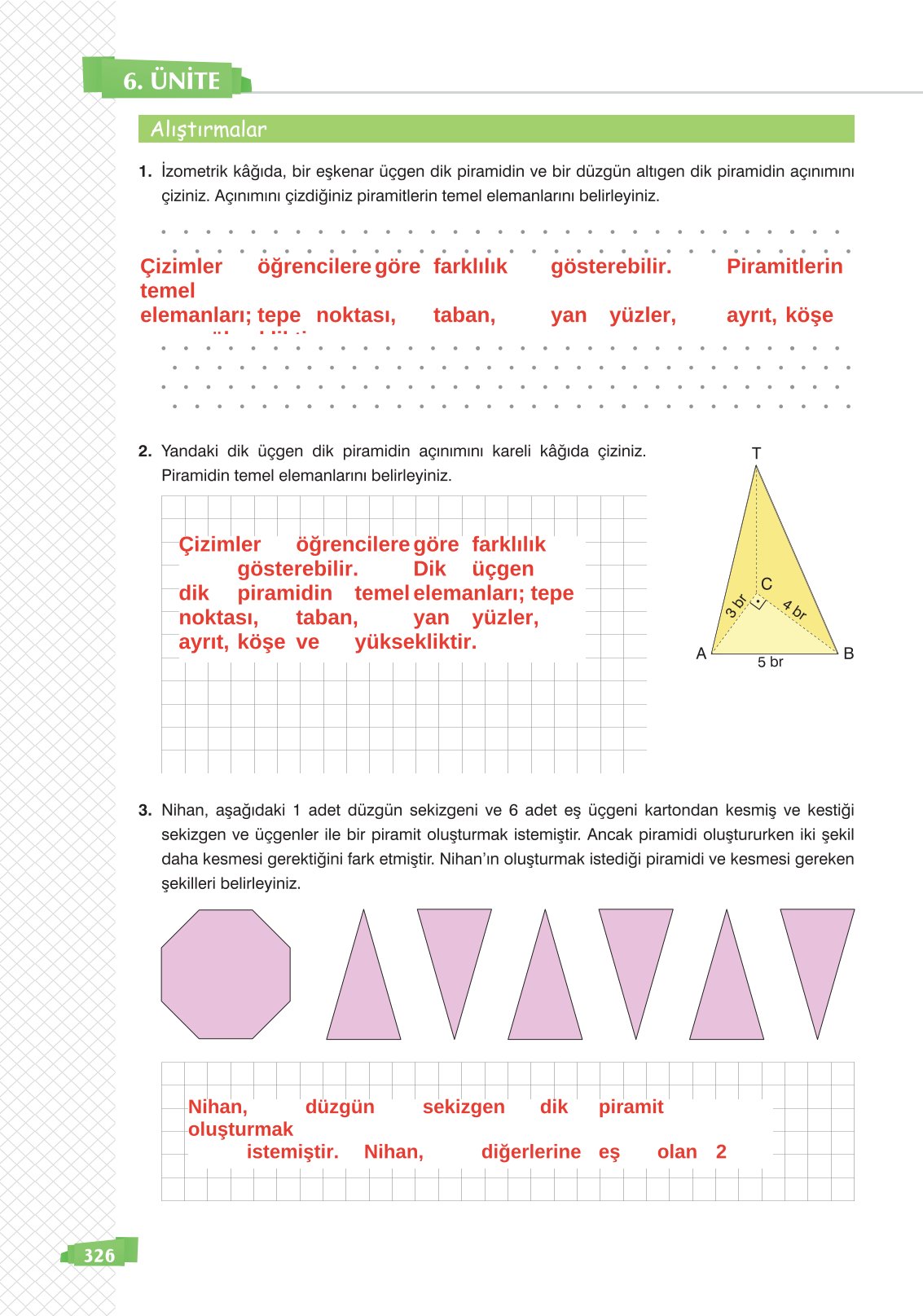 8. Sınıf Sonuç Yayınları Matematik Ders Kitabı Sayfa 326 Cevapları