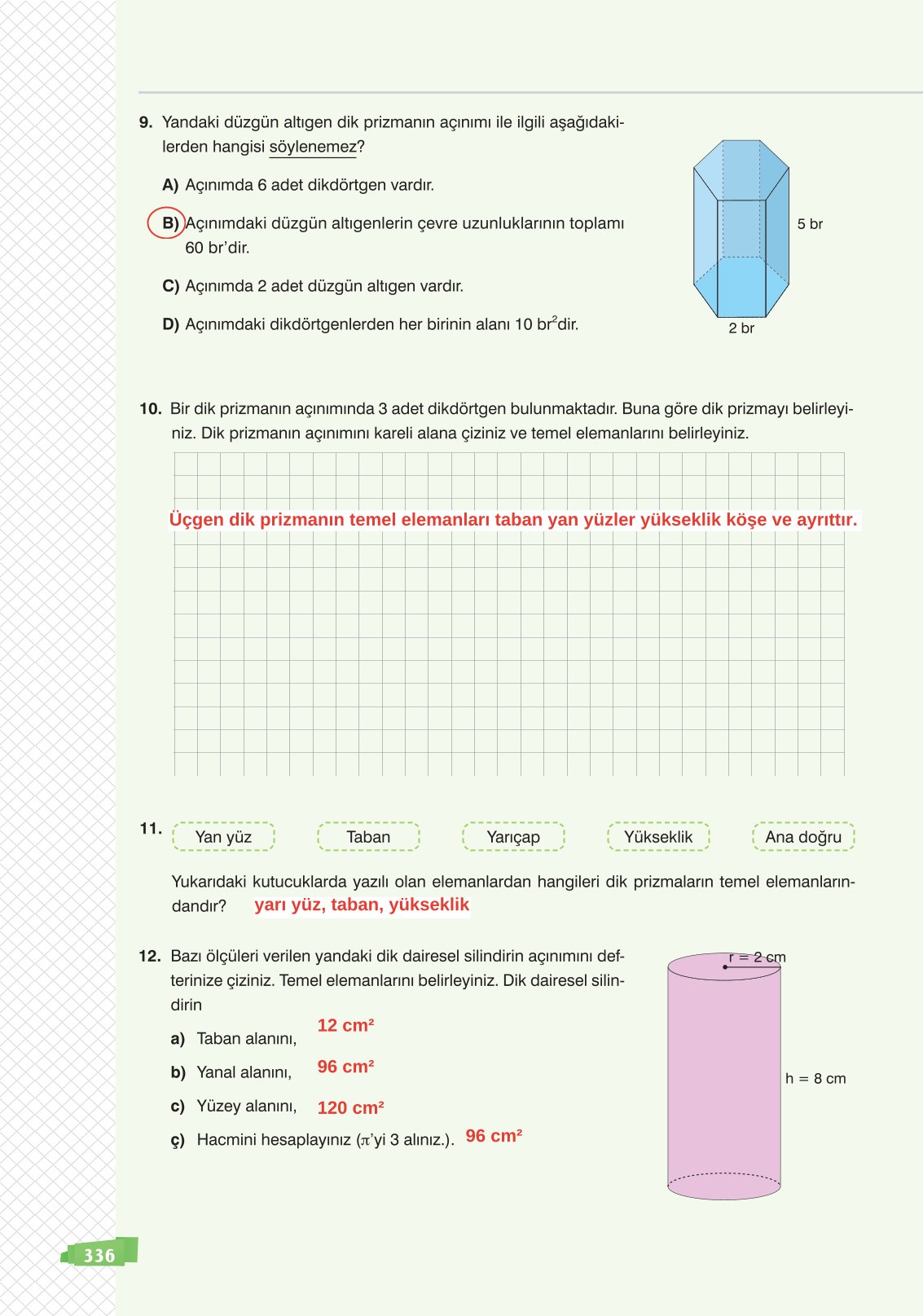 8. Sınıf Sonuç Yayınları Matematik Ders Kitabı Sayfa 336 Cevapları
