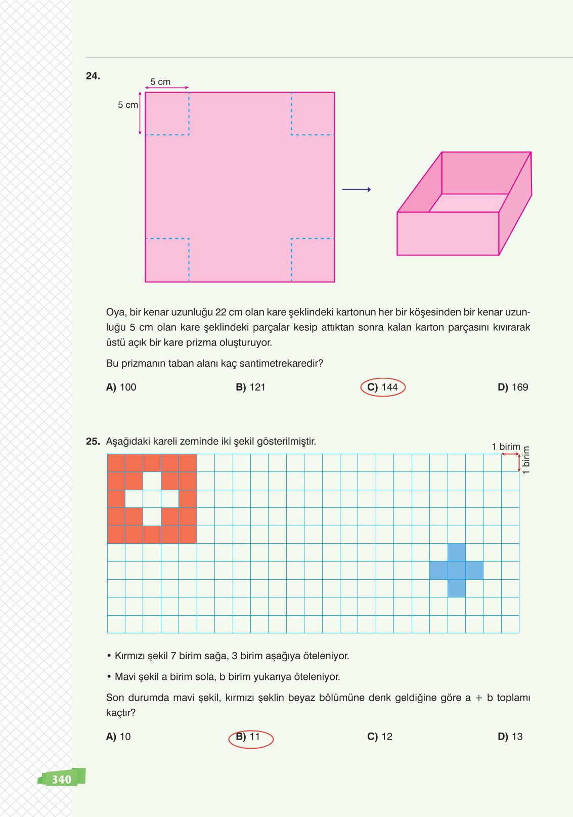 8. Sınıf Sonuç Yayınları Matematik Ders Kitabı Sayfa 340 Cevapları 8. Sınıf Sonuç Yayınları Matematik Ders Kitabı Sayfa 340 Cevapları