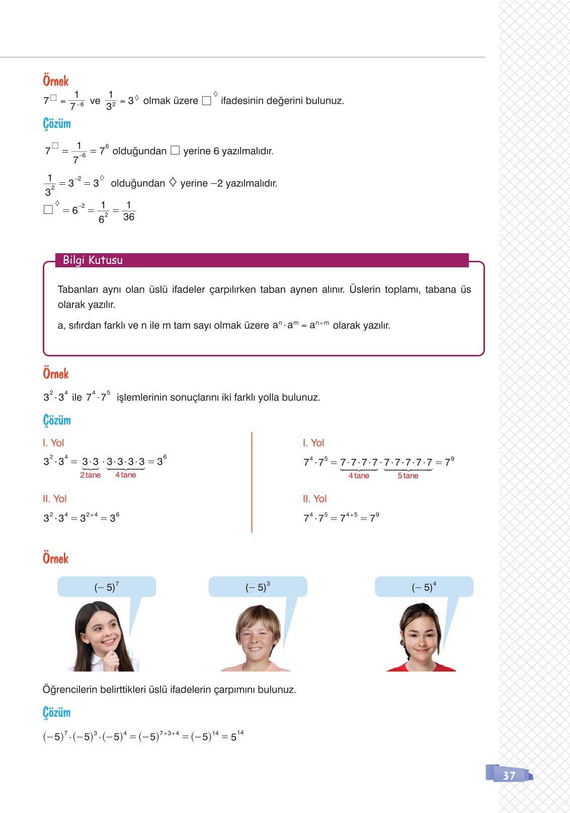 8. Sınıf Sonuç Yayınları Matematik Ders Kitabı Sayfa 37 Cevapları