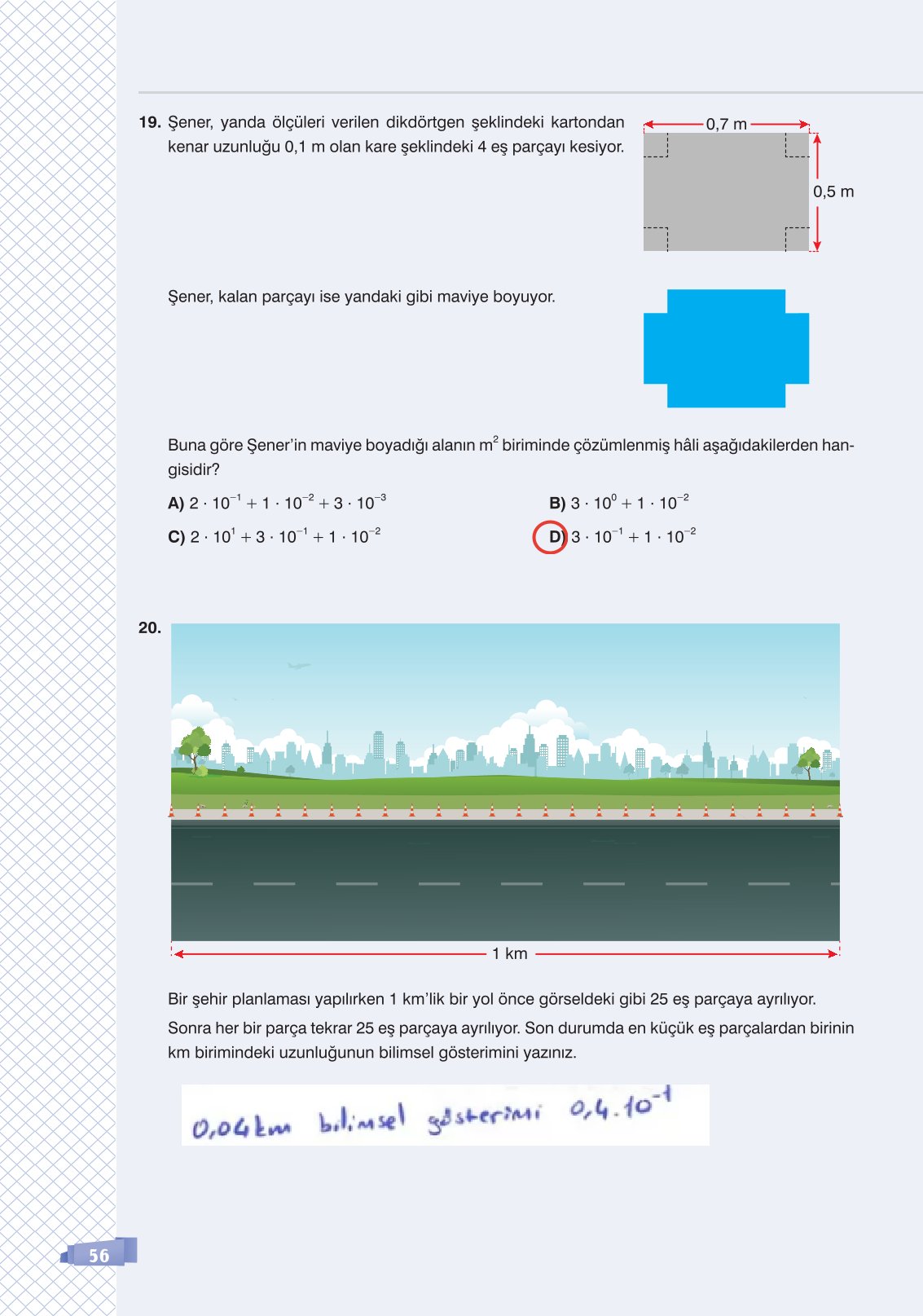 8. Sınıf Sonuç Yayınları Matematik Ders Kitabı Sayfa 56 Cevapları