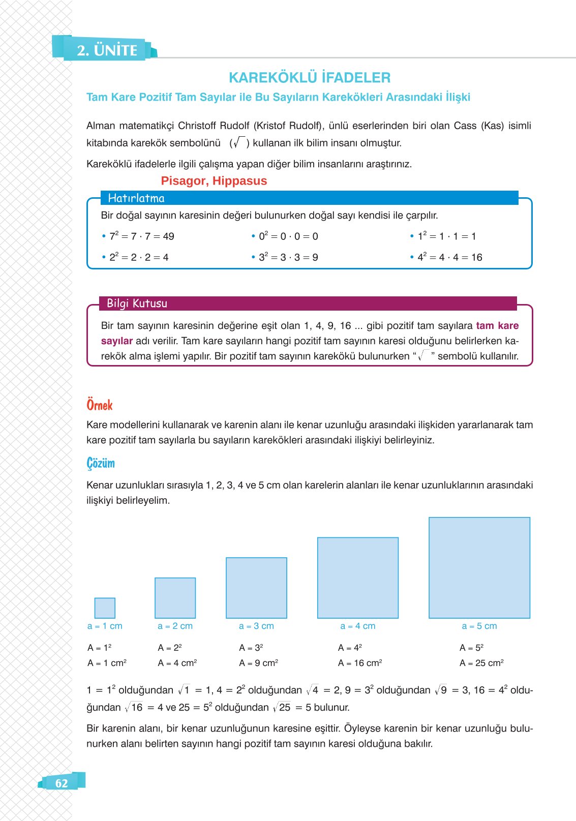8. Sınıf Sonuç Yayınları Matematik Ders Kitabı Sayfa 62 Cevapları 8. Sınıf Sonuç Yayınları Matematik Ders Kitabı Sayfa 62 Cevapları
