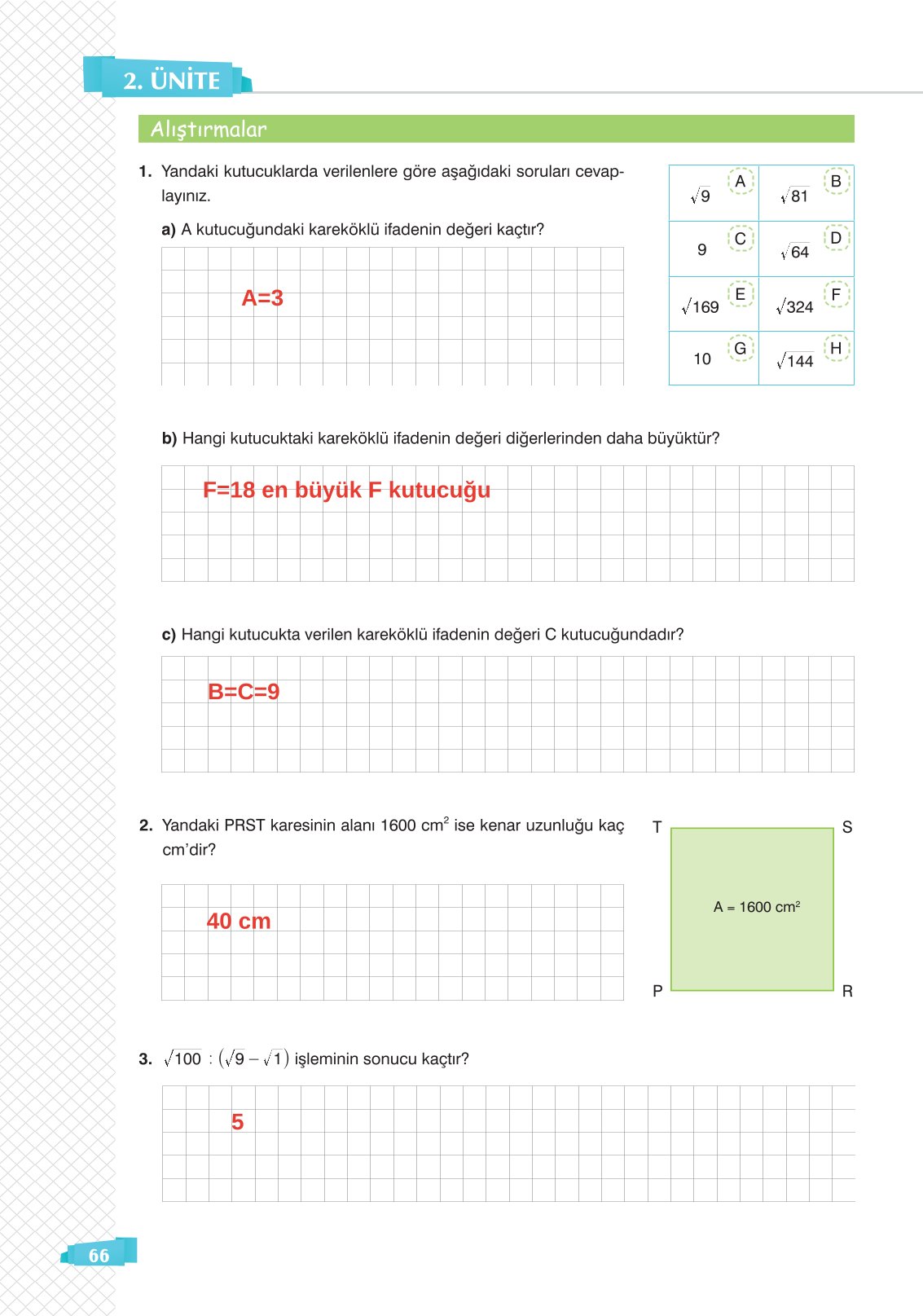8. Sınıf Sonuç Yayınları Matematik Ders Kitabı Sayfa 66 Cevapları