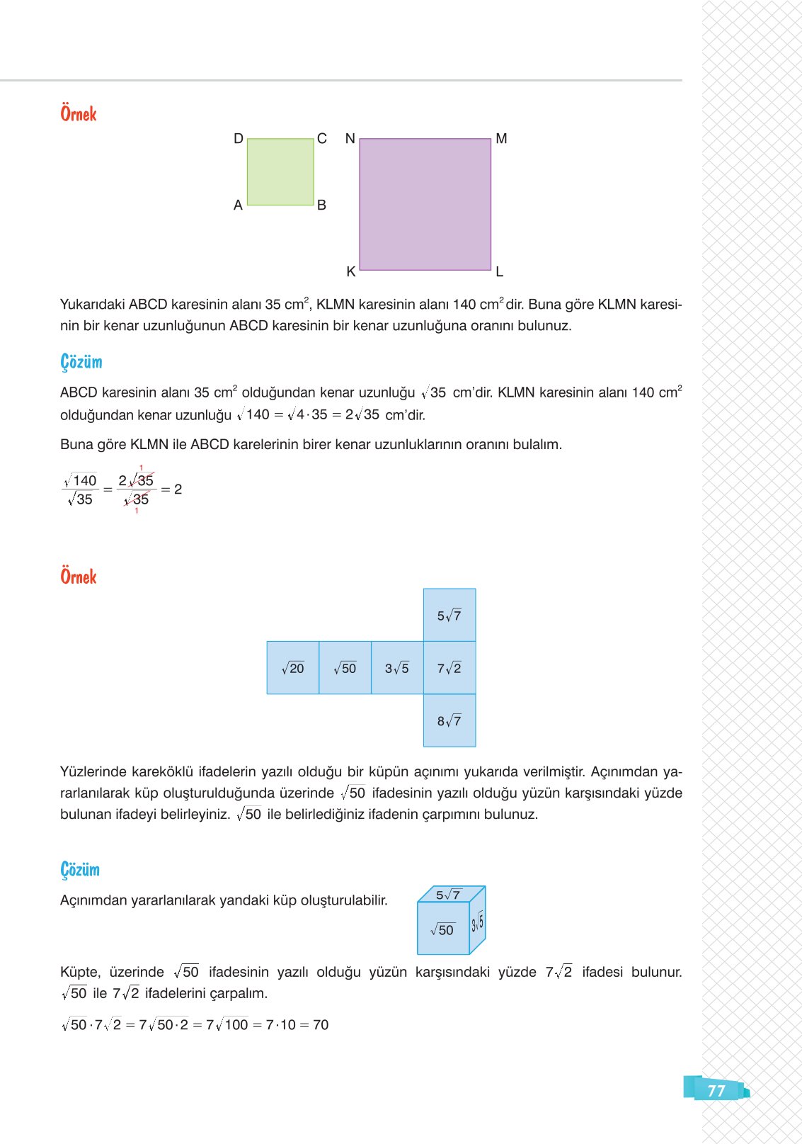 8. Sınıf Sonuç Yayınları Matematik Ders Kitabı Sayfa 77 Cevapları 8. Sınıf Sonuç Yayınları Matematik Ders Kitabı Sayfa 77 Cevapları