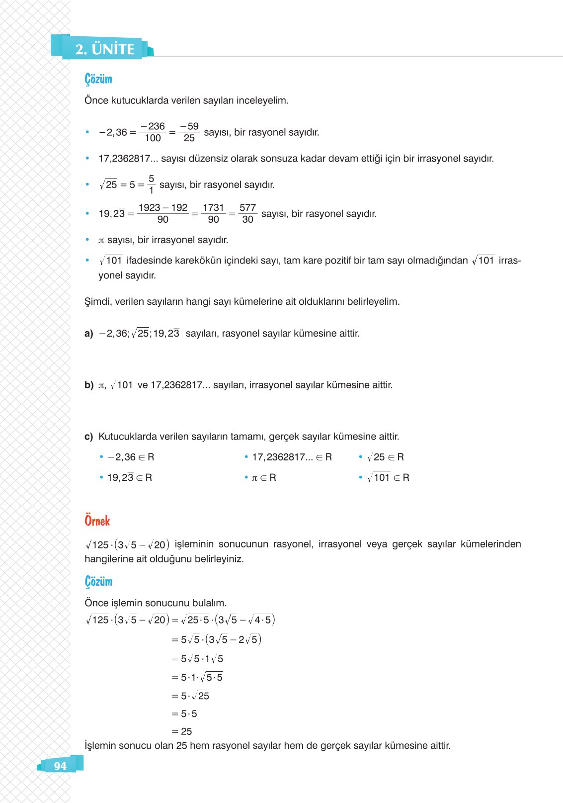 8. Sınıf Sonuç Yayınları Matematik Ders Kitabı Sayfa 94 Cevapları