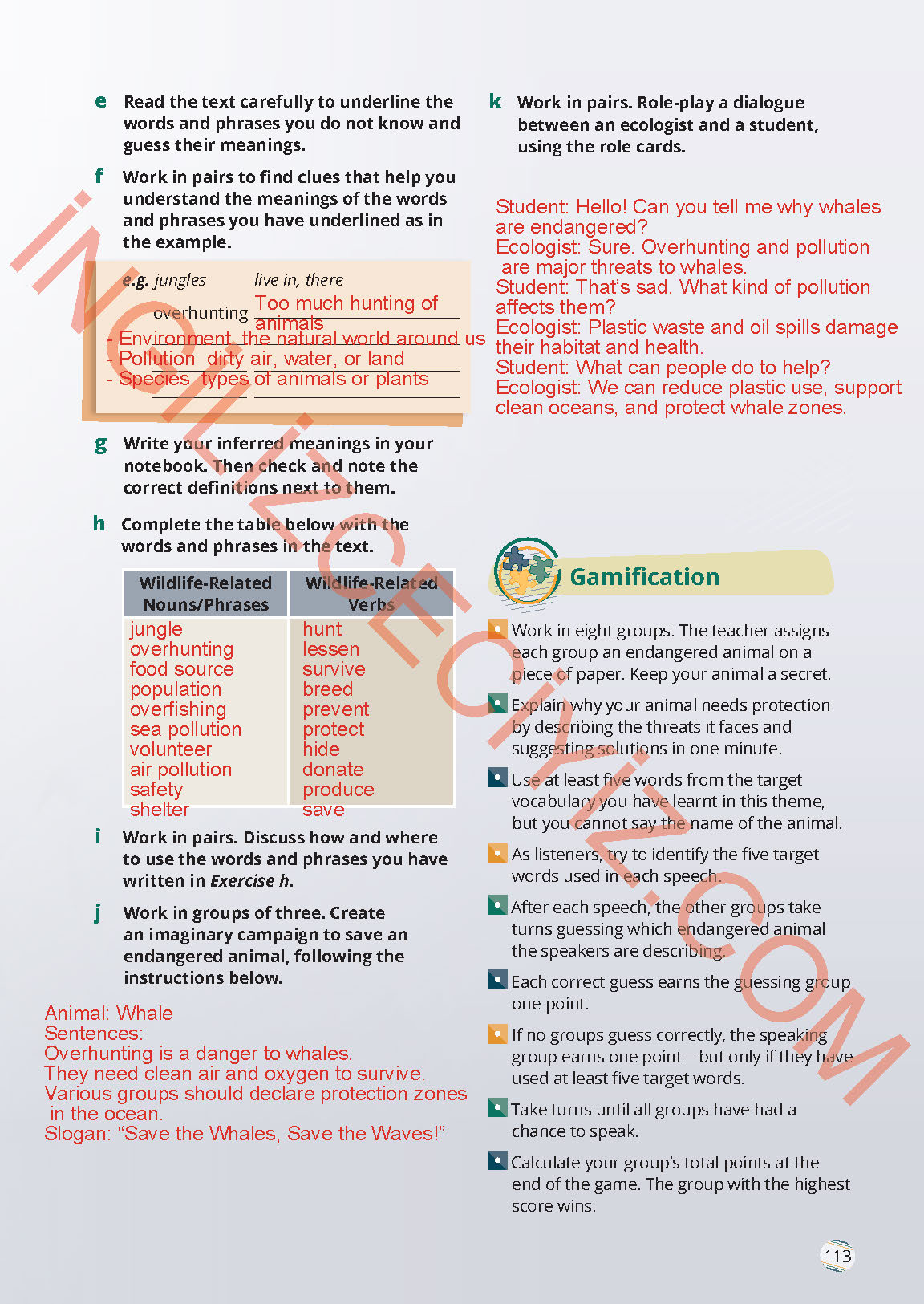 9. Sınıf İngilizce Meb Yayınları Ders Kitabı Sayfa 113 Cevapları