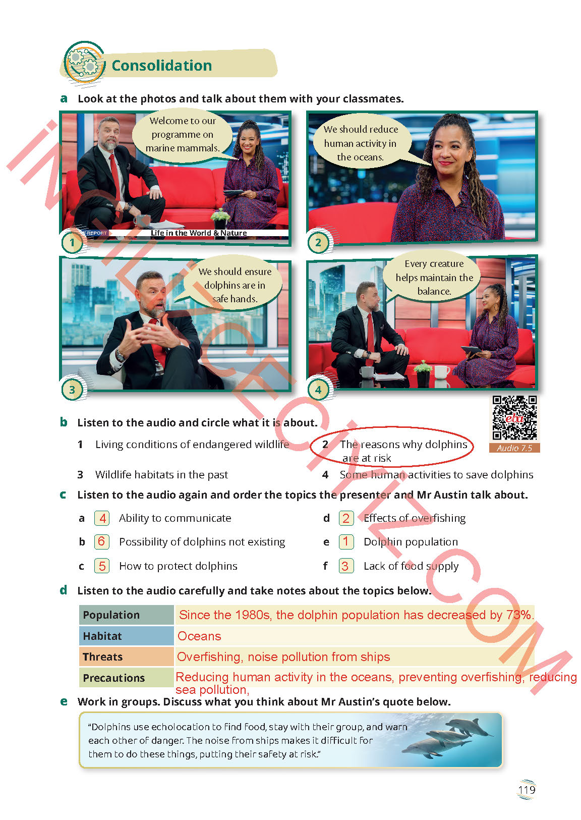 9. Sınıf İngilizce Meb Yayınları Ders Kitabı Sayfa 119 Cevapları