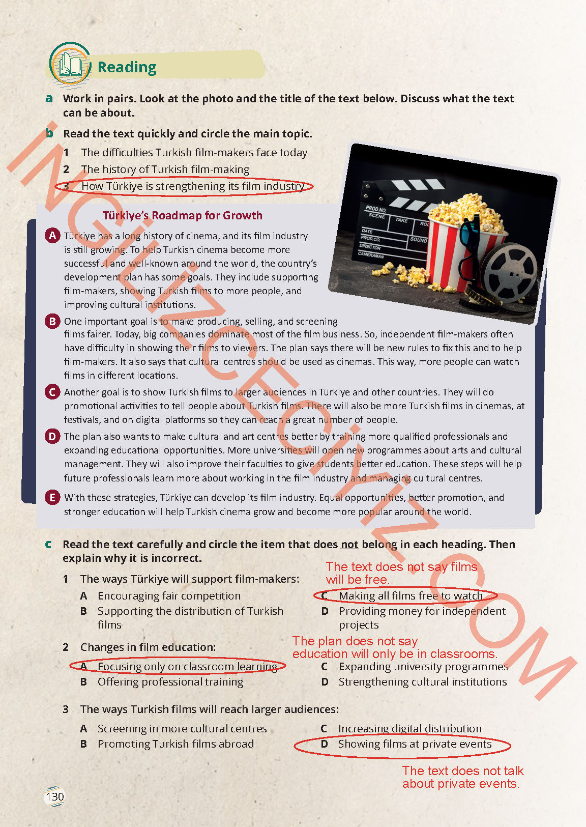 9. Sınıf İngilizce Meb Yayınları Ders Kitabı Sayfa 130 Cevapları 9. Sınıf İngilizce Meb Yayınları Ders Kitabı Sayfa 130 Cevapları
