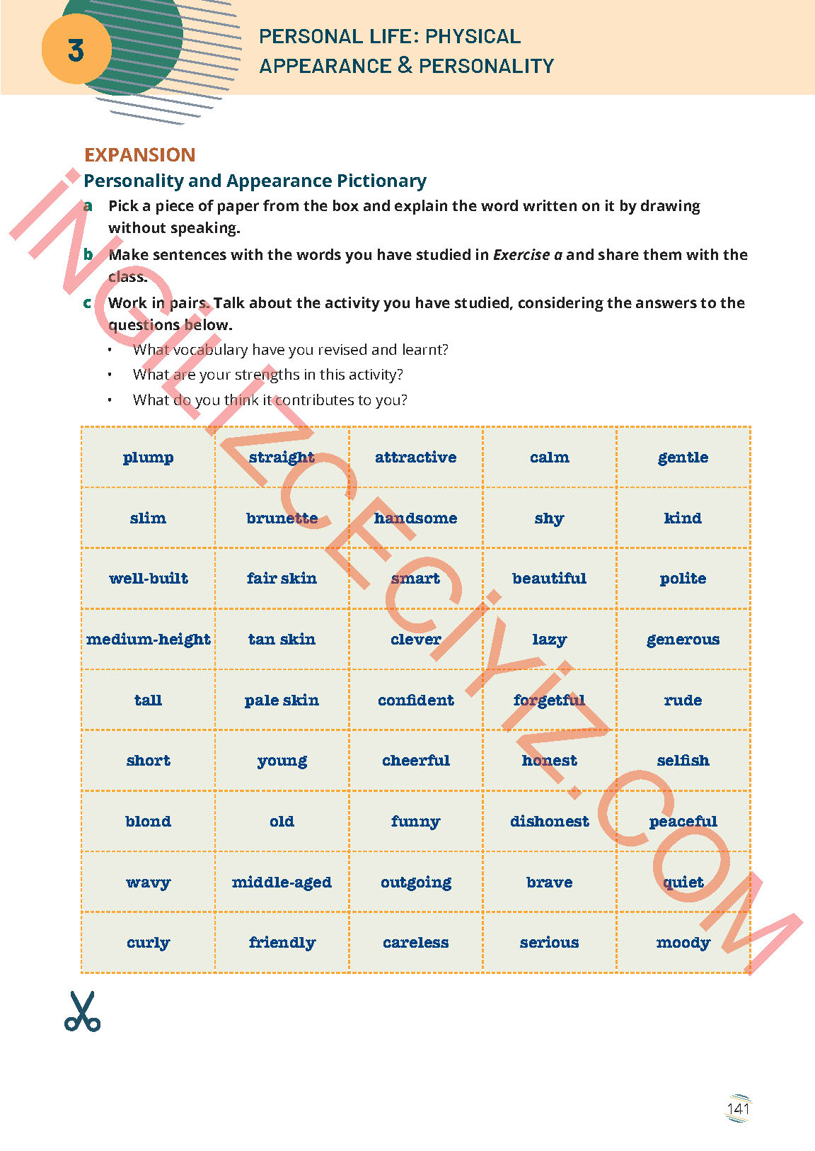 9. Sınıf İngilizce Meb Yayınları Ders Kitabı Sayfa 141 Cevapları
