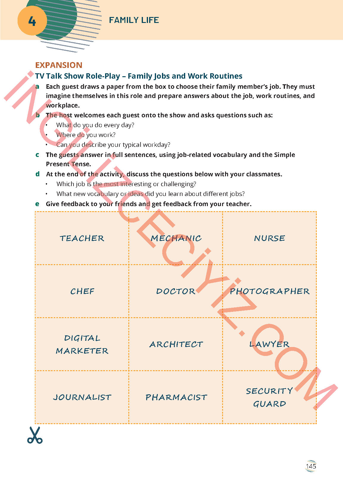 9. Sınıf İngilizce Meb Yayınları Ders Kitabı Sayfa 145 Cevapları