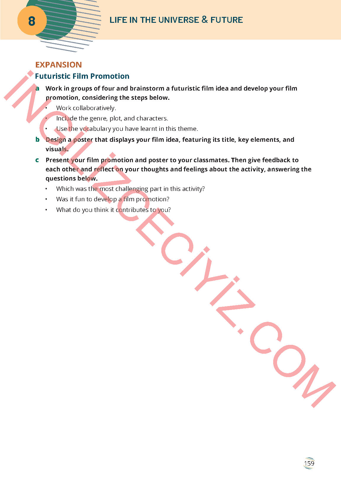 9. Sınıf İngilizce Meb Yayınları Ders Kitabı Sayfa 159 Cevapları 9. Sınıf İngilizce Meb Yayınları Ders Kitabı Sayfa 159 Cevapları