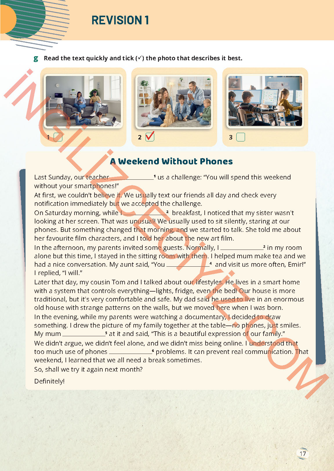 9. Sınıf İngilizce Meb Yayınları Ders Kitabı Sayfa 17 Cevapları