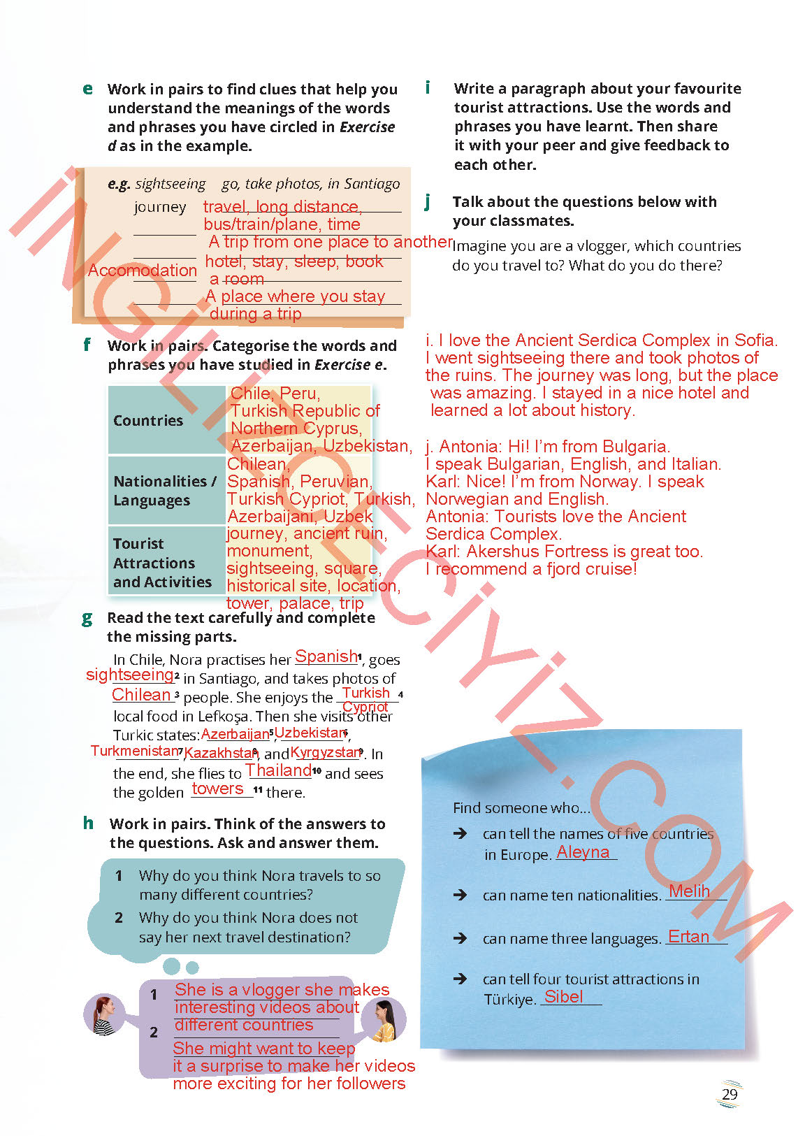 9. Sınıf İngilizce Meb Yayınları Ders Kitabı Sayfa 29 Cevapları 9. Sınıf İngilizce Meb Yayınları Ders Kitabı Sayfa 29 Cevapları