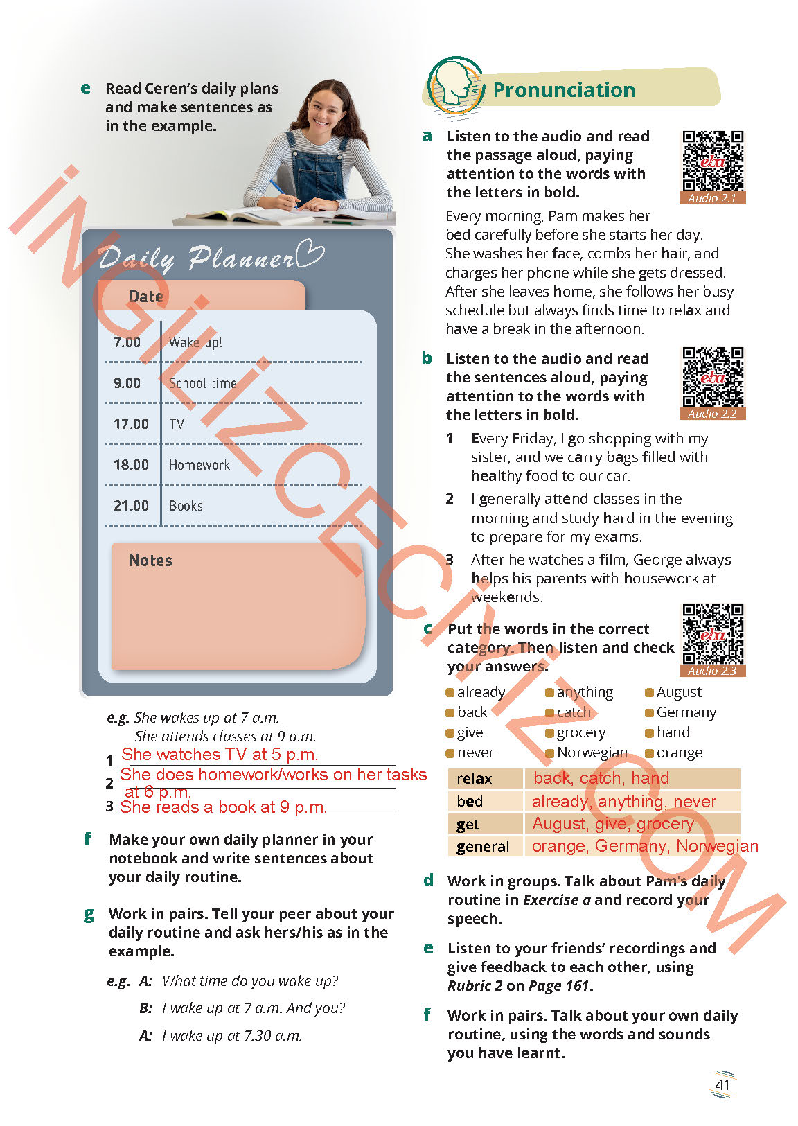 9. Sınıf İngilizce Meb Yayınları Ders Kitabı Sayfa 41 Cevapları