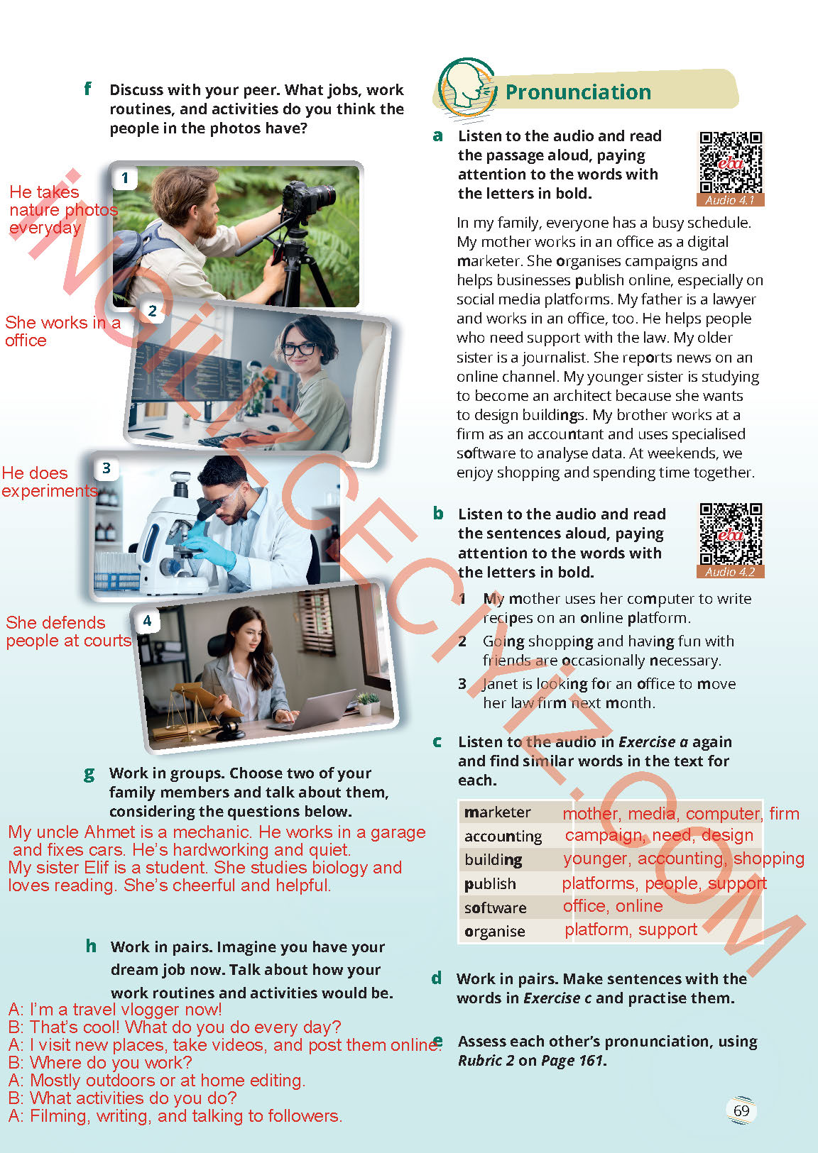 9. Sınıf İngilizce Meb Yayınları Ders Kitabı Sayfa 69 Cevapları