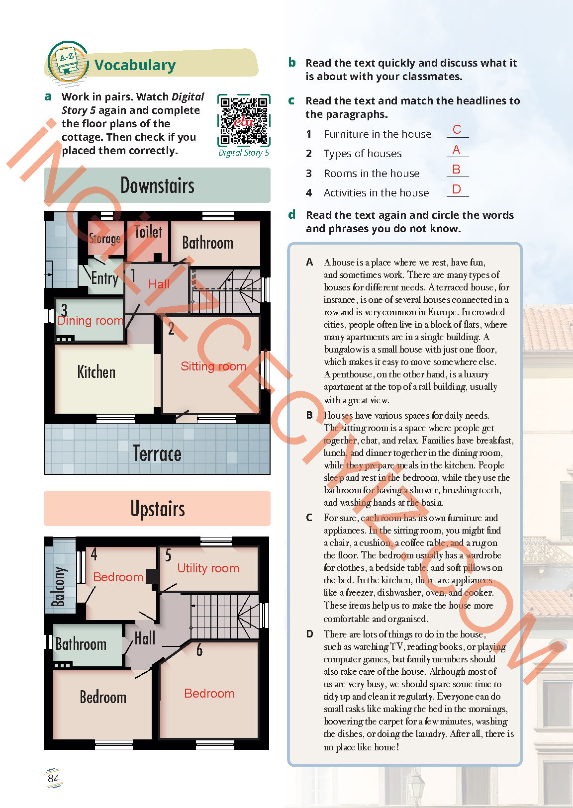 9. Sınıf İngilizce Meb Yayınları Ders Kitabı Sayfa 84 Cevapları