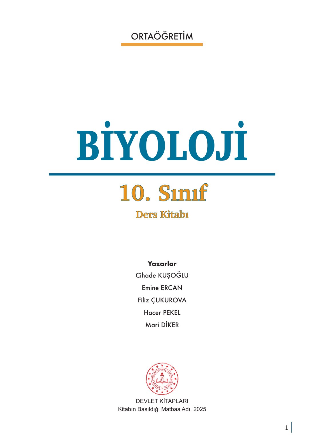 10. Sınıf Meb Yayınları Biyoloji Ders Kitabı Sayfa 1 Cevapları