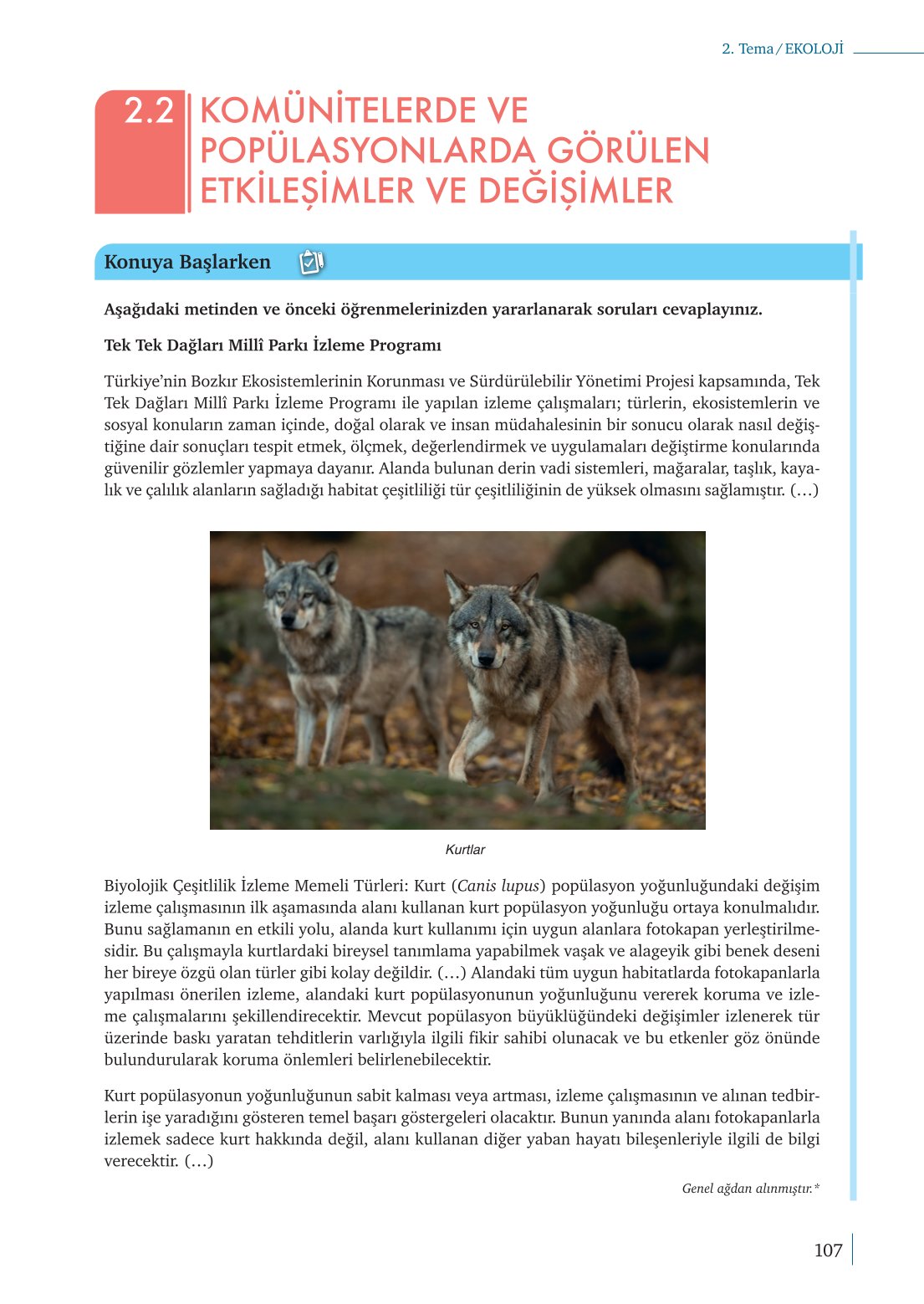 10. Sınıf Meb Yayınları Biyoloji Ders Kitabı Sayfa 107 Cevapları