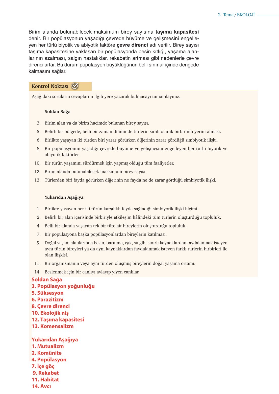 10. Sınıf Meb Yayınları Biyoloji Ders Kitabı Sayfa 121 Cevapları