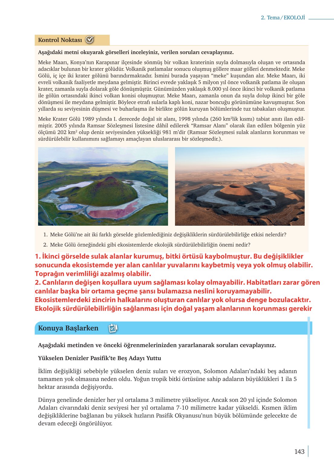 10. Sınıf Meb Yayınları Biyoloji Ders Kitabı Sayfa 143 Cevapları