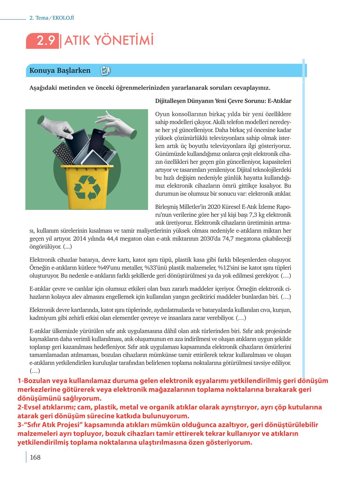 10. Sınıf Meb Yayınları Biyoloji Ders Kitabı Sayfa 168 Cevapları